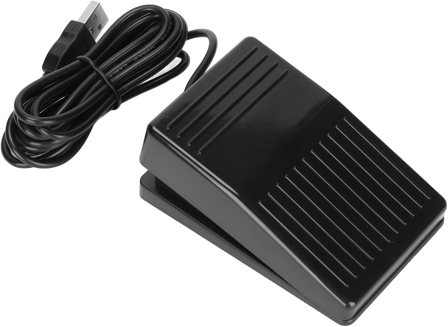 USB Single Foot Pedal, One Key Customized Computer Keyboard Action Pedal, Multimedia Key Photoelectric Optical Switch Transcription for PC Video Game,Push to Talk image number 2