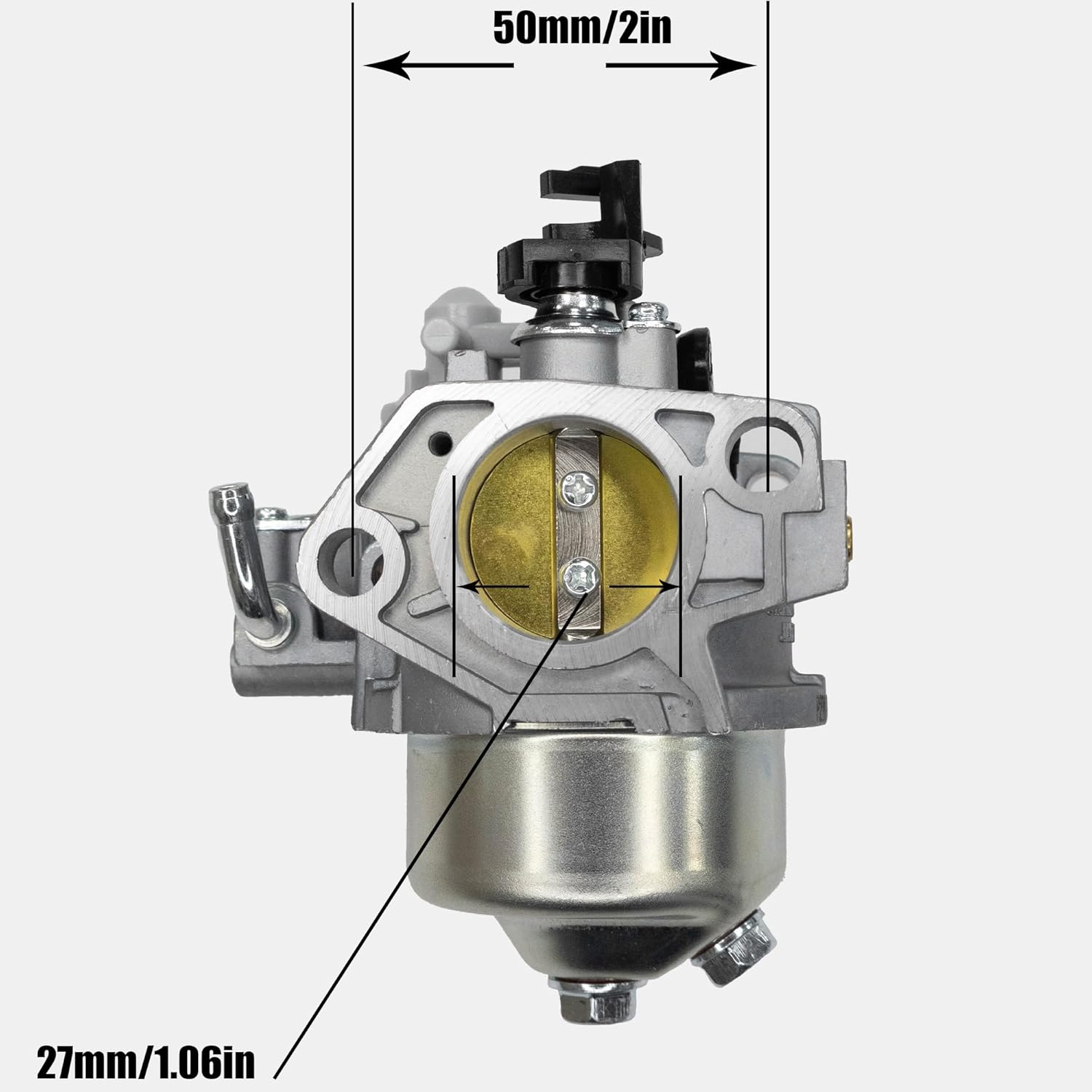 Fullas Huayi Carburetor P27A GX420 Carb with Gaskets Compatible with Honda GX420, Generac, Predatpr, Westing House, Pulsar, Champion 420CC 440CC 460CC 16HP 17HP 18HP Gas Motor Engine image number 3
