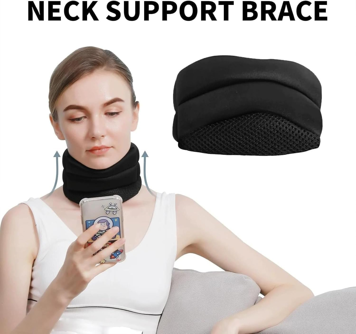 Vitavix Neck Support, Necksupport Never Snore Again, Adjustable anti Snoring Neck Brace, Neck Support Brace for Sleeping,Relief of Cervical Spine Pressure for Sleeping image number 4