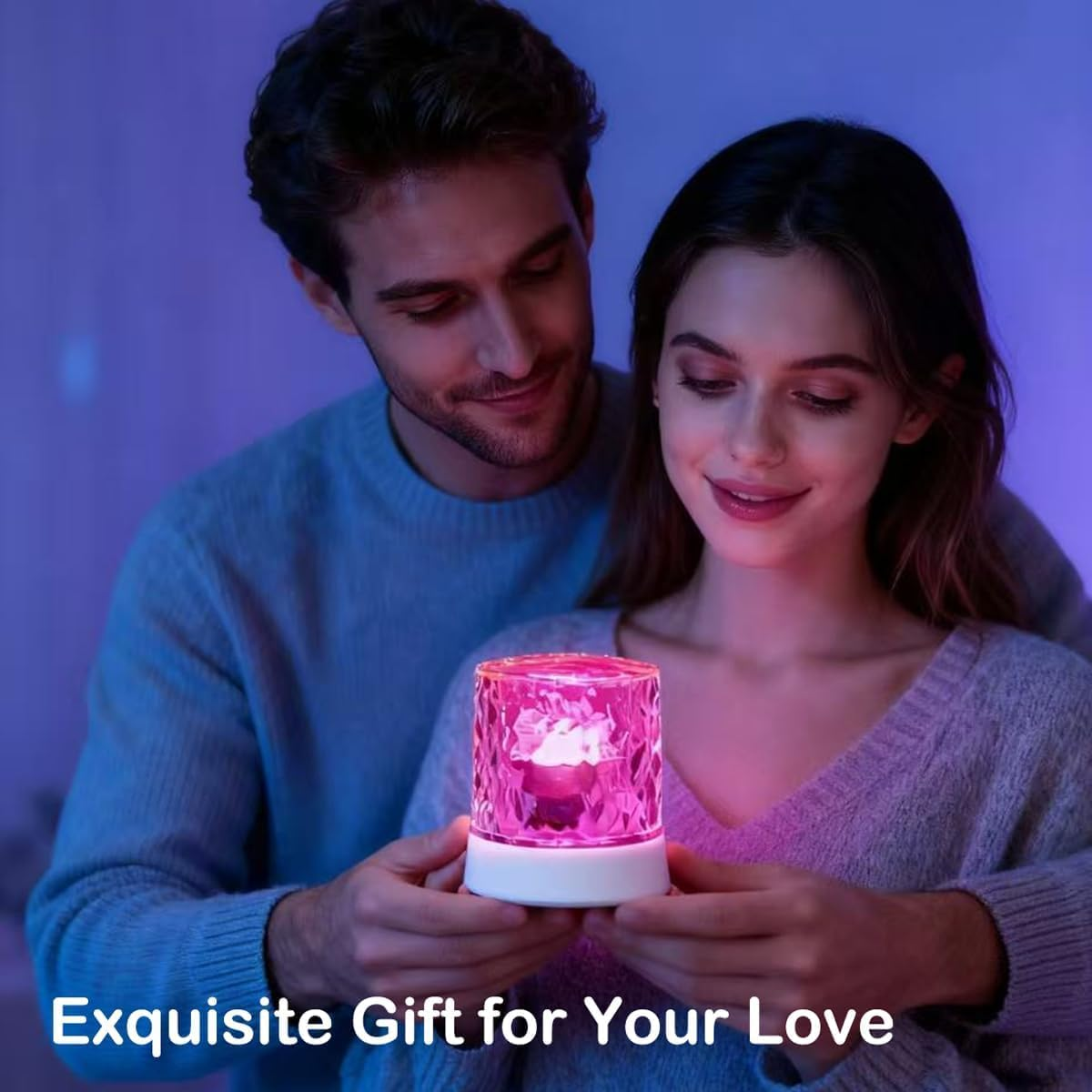 Northern Lamps Cordless LED Ocean Wave Projector Light, Rechargeable 3D Water Ripple Effect, Color-Changing Bathroom Lamp for Bathtub, Shower, Spa Relaxation image number 2