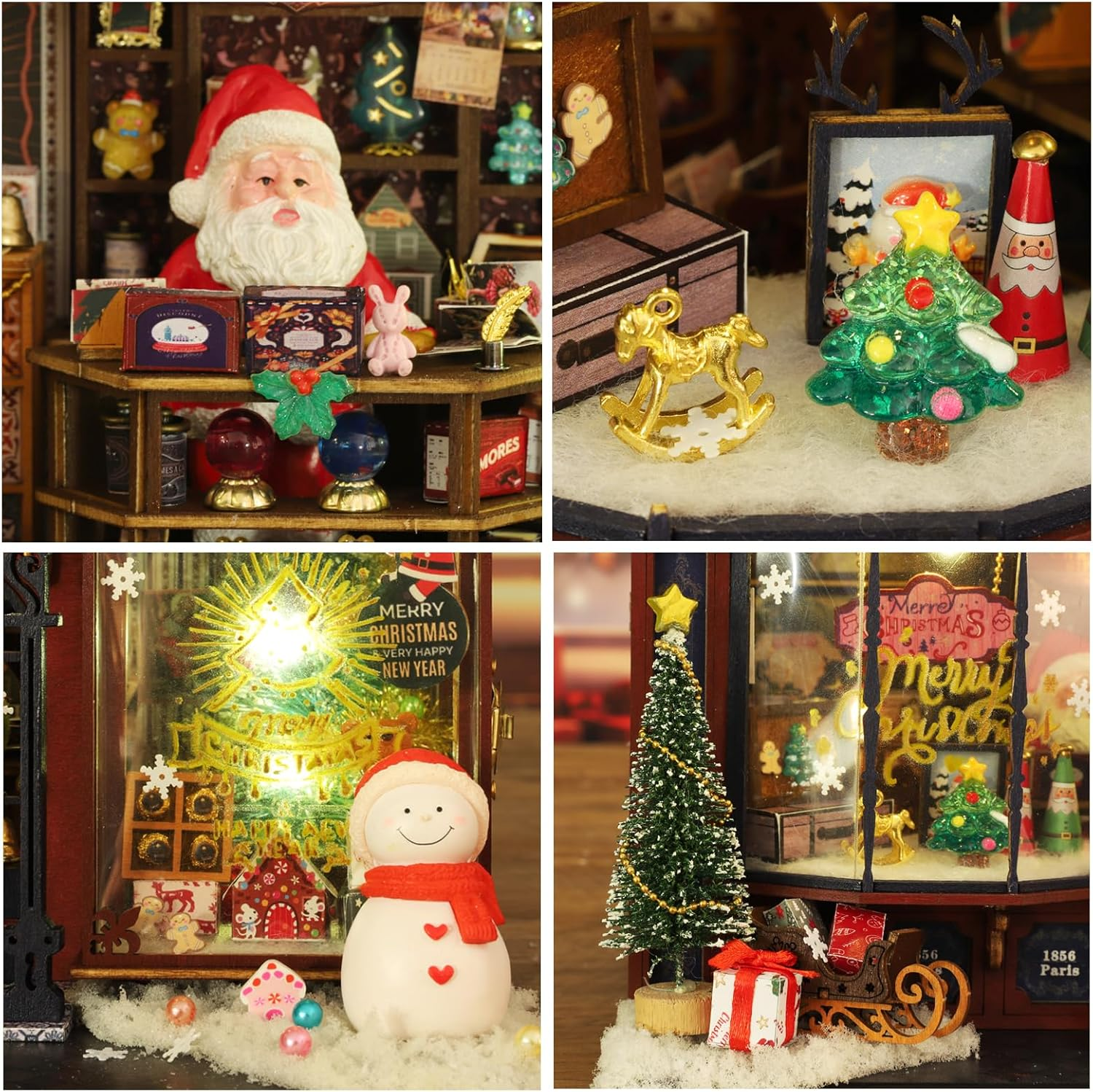 CUTEROOM DIY Miniature Dollhouse Kit,3D Wooden Doll House & Music Box,1:24 Scale DIY House Kit,Best Gift (Christmas) (Cottage) image number 2