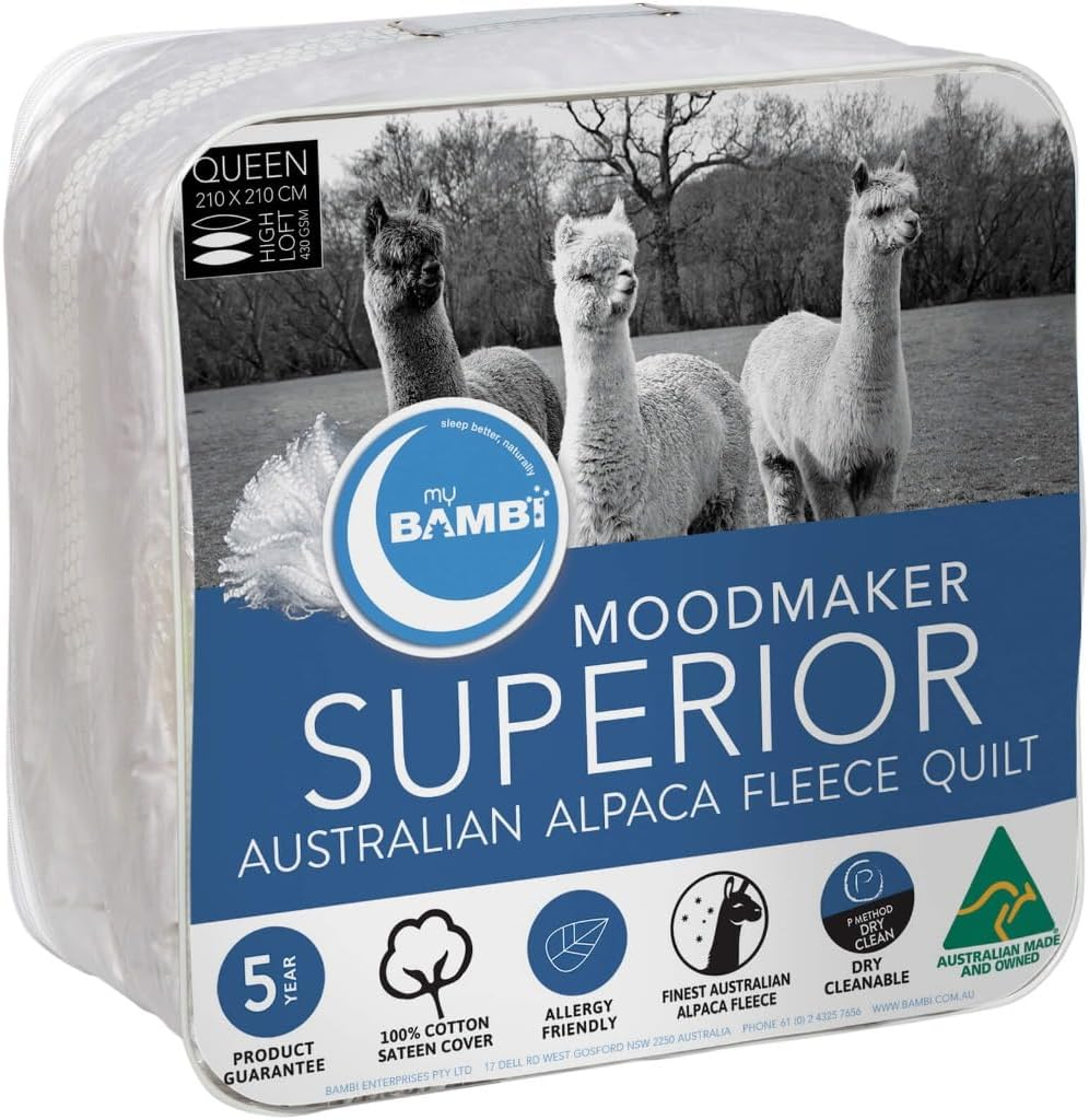 Bambi Moodmaker Superior Alpaca Light Loft Quilt, Super King Size