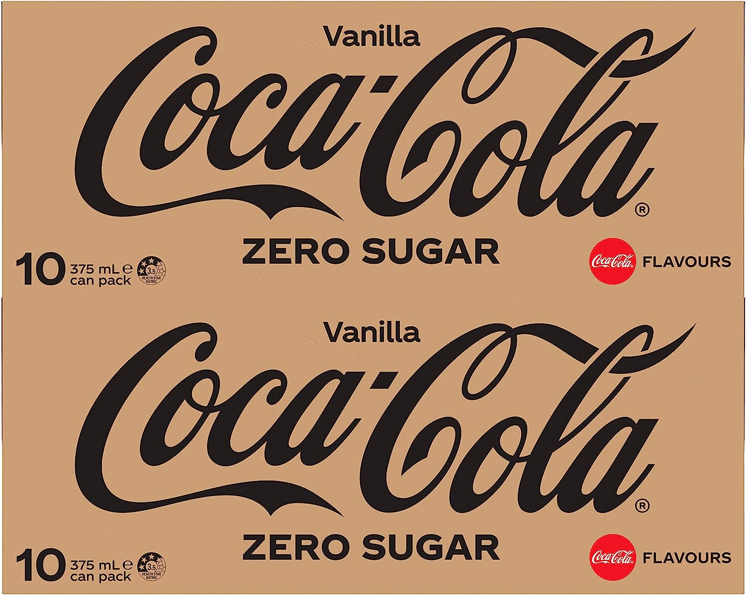 Coca-Cola Zero Sugar Vanilla Soft Drink Multipack Cans 20 X 375 Ml image number 1