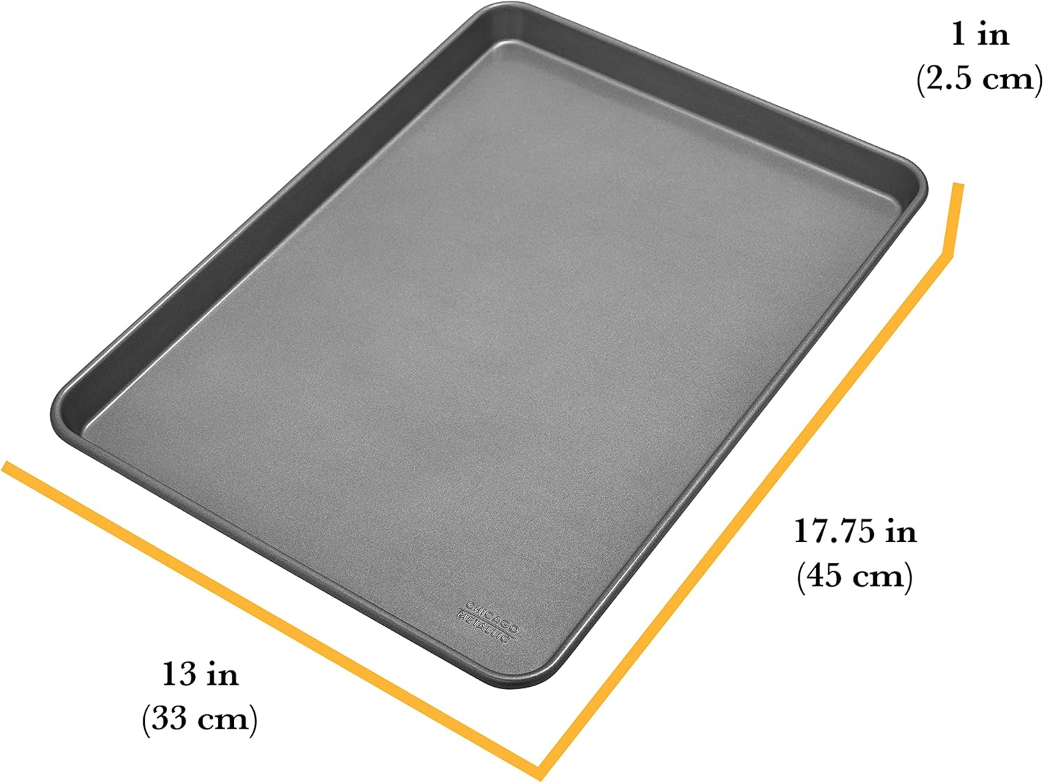 Chicago Metallic Commercial II Non-Stick Jelly Roll Pan, 16-3/4 by 12-Inch,Silver