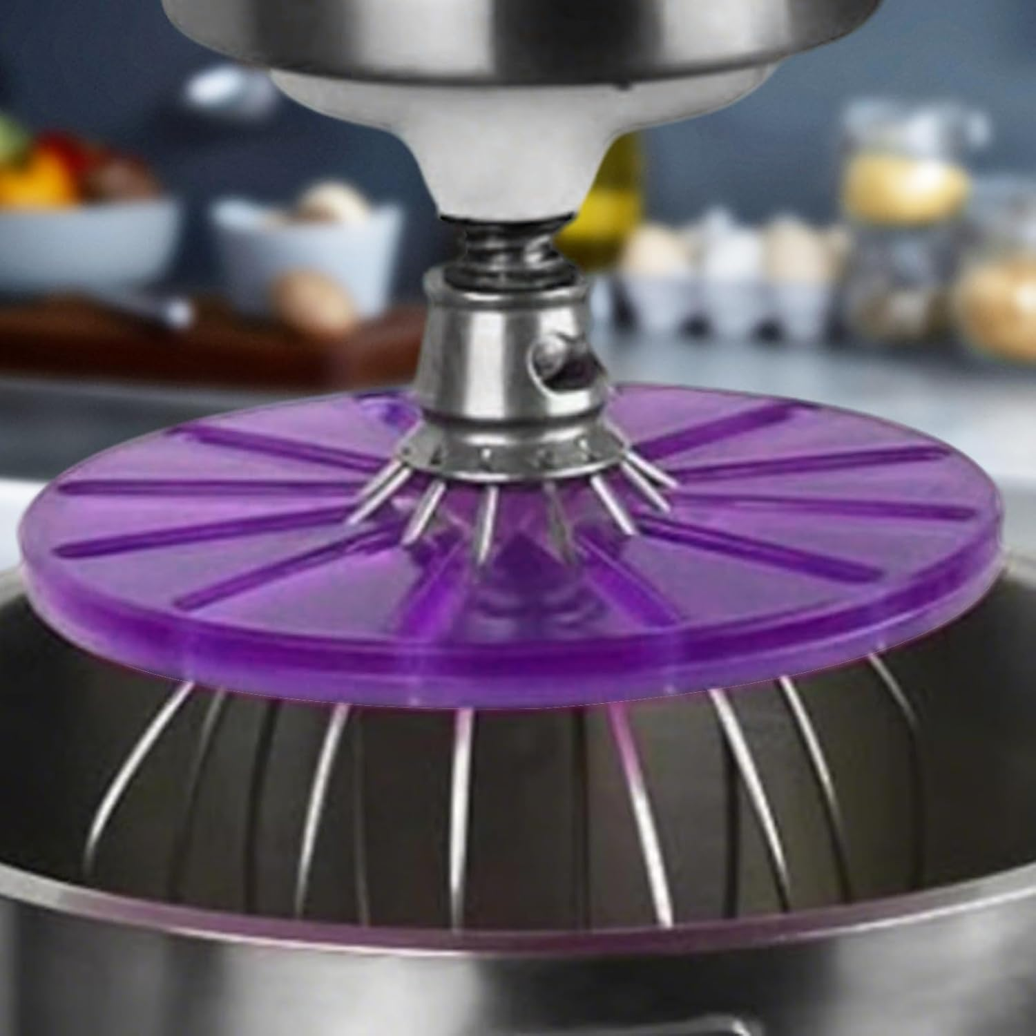 2025 New Stand Mixer Whisk Scraper, Anti-Splatter Baffle for 6-Wire Whisks, Bowl Wiper Attachment for Easy Cleaning, Multi-Purpose Kitchen Tool - Green image number 2