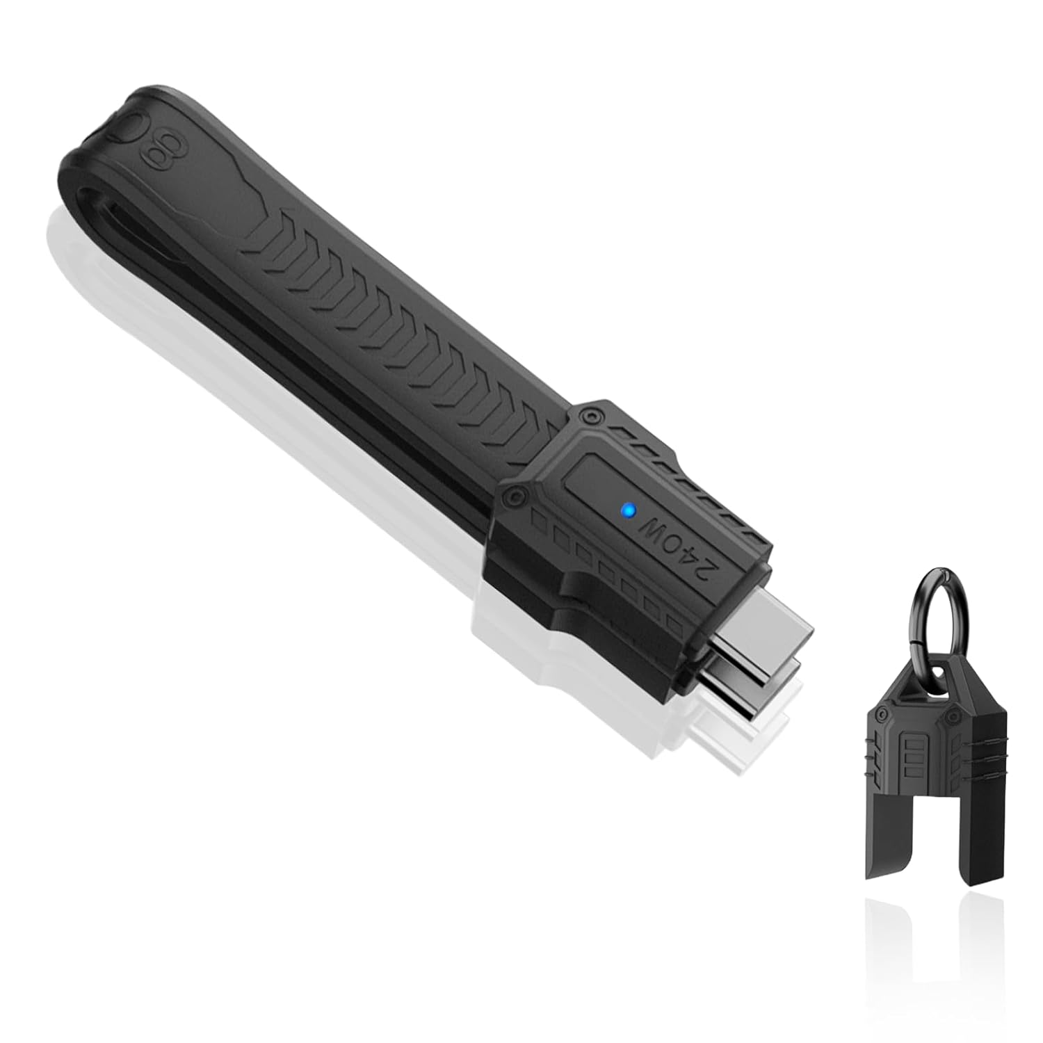 Danfetsoy USB C Short Cable 80Gbps, USB C Male to Type C Male Cable Support 80Gbps, 240W, 16K@30Hz Video Thunderbolt 4/3 for Laptop, Tablet, Docking, Egpu, Phone(Black, 13Cm/5Inch)