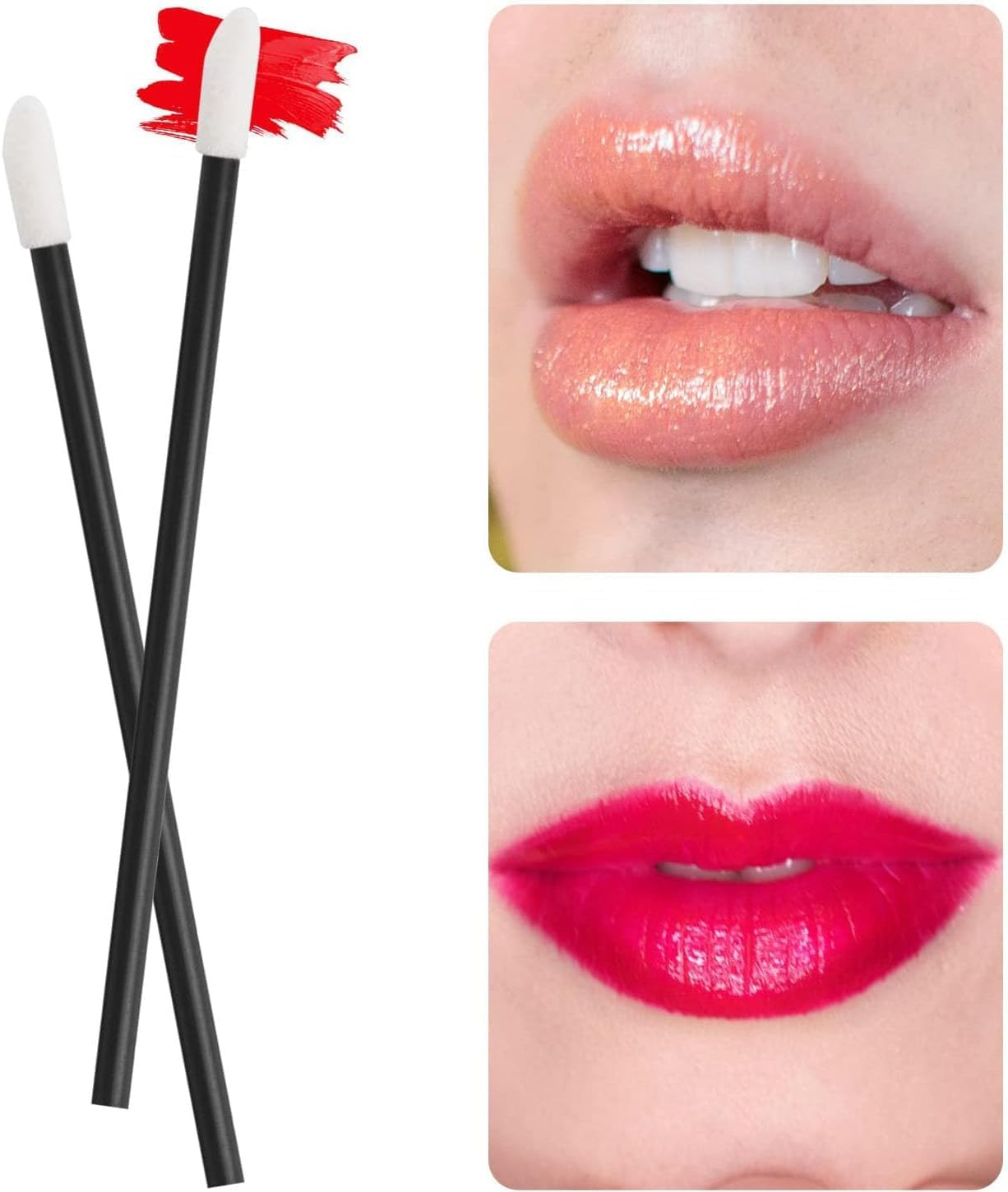 Xyzabcds Disposable Lip Wands, Lipstick Testers, 200 Pcs, Black image number 2
