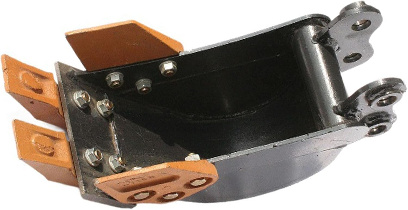 Jectse 200Mm, Mini Excavator Bucket Metal 7.87In, 2 Tons Heavy Duty Digger Attachment with Alloy Steel Teeth, for 800Kg to 2000Kg Machines