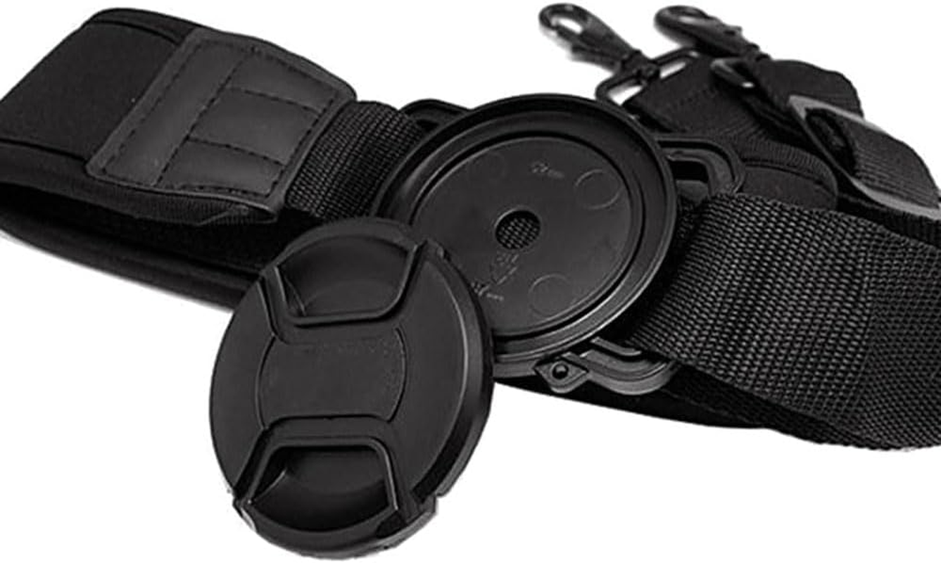 Haidong Camera Lens Cap Holder Cap Buckles Black Camera Lens Cap Cover Buckles for 67Mm 58Mm 52Mm Lens Cap Size-4Pcs image number 1