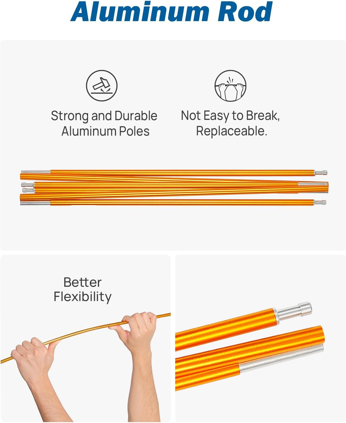 JOYTUTUS SUV Tent for Camping with Rainfly, Double Door Design Car Tent with Aluminum Poles, SUV Tailgate Tent with Waterproof Pu2000Mm Double Layer for 4-8 Person, Green image number 5