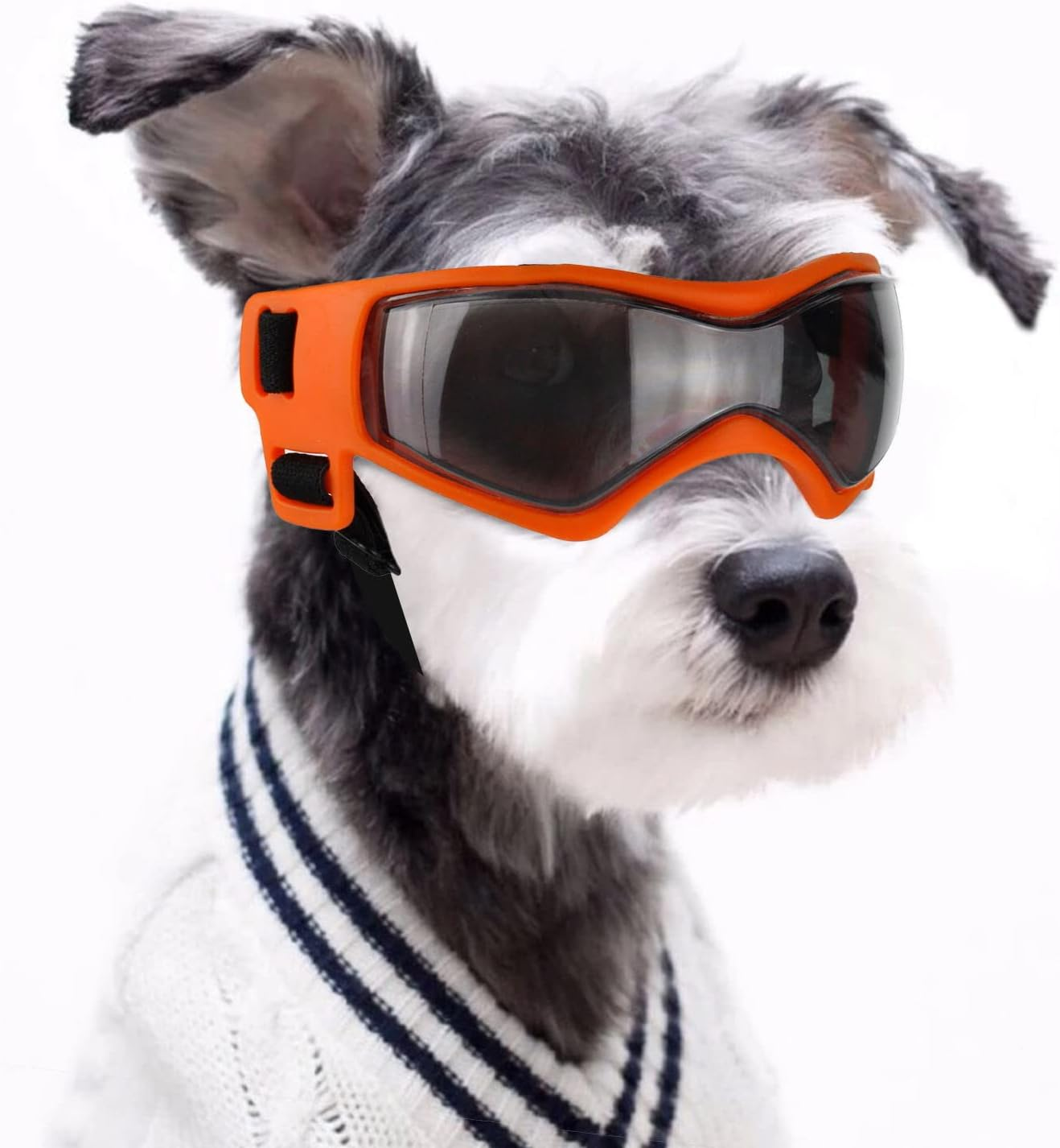 NAMSAN Dog Eye Protection Sunglasses Easy Fit Stylish for Small Medium Dogs Orange