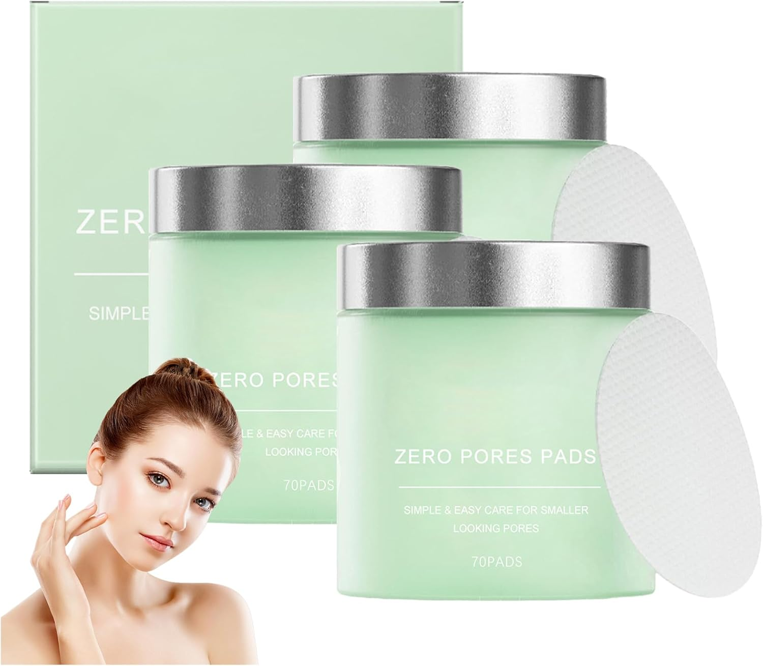 Quia Zero Pore Pads Deep Cleansing & Pore Minimizing, Zero Pore Pads 2.0, Dual-Textured Facial Toner, Facial Exfoliating Pads, Say Goodbye to Oil and Blackheads, All Skin Types (1)