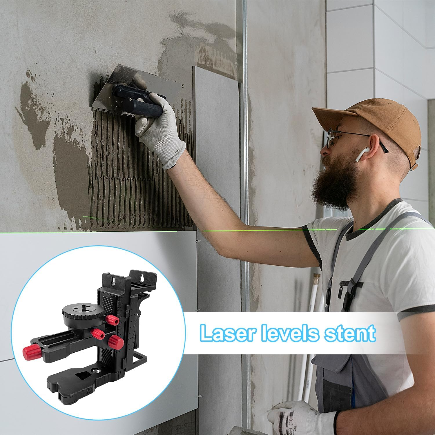 Fine Adjustment Bracket for Cross Line Laser, Multi Holder, Magnetic Stand, Multifunctional Magnetic Swivel Base with Adjustable Clip, Alternative to 1/4 Inch Thread & Height Adjustment-Pv10 image number 5