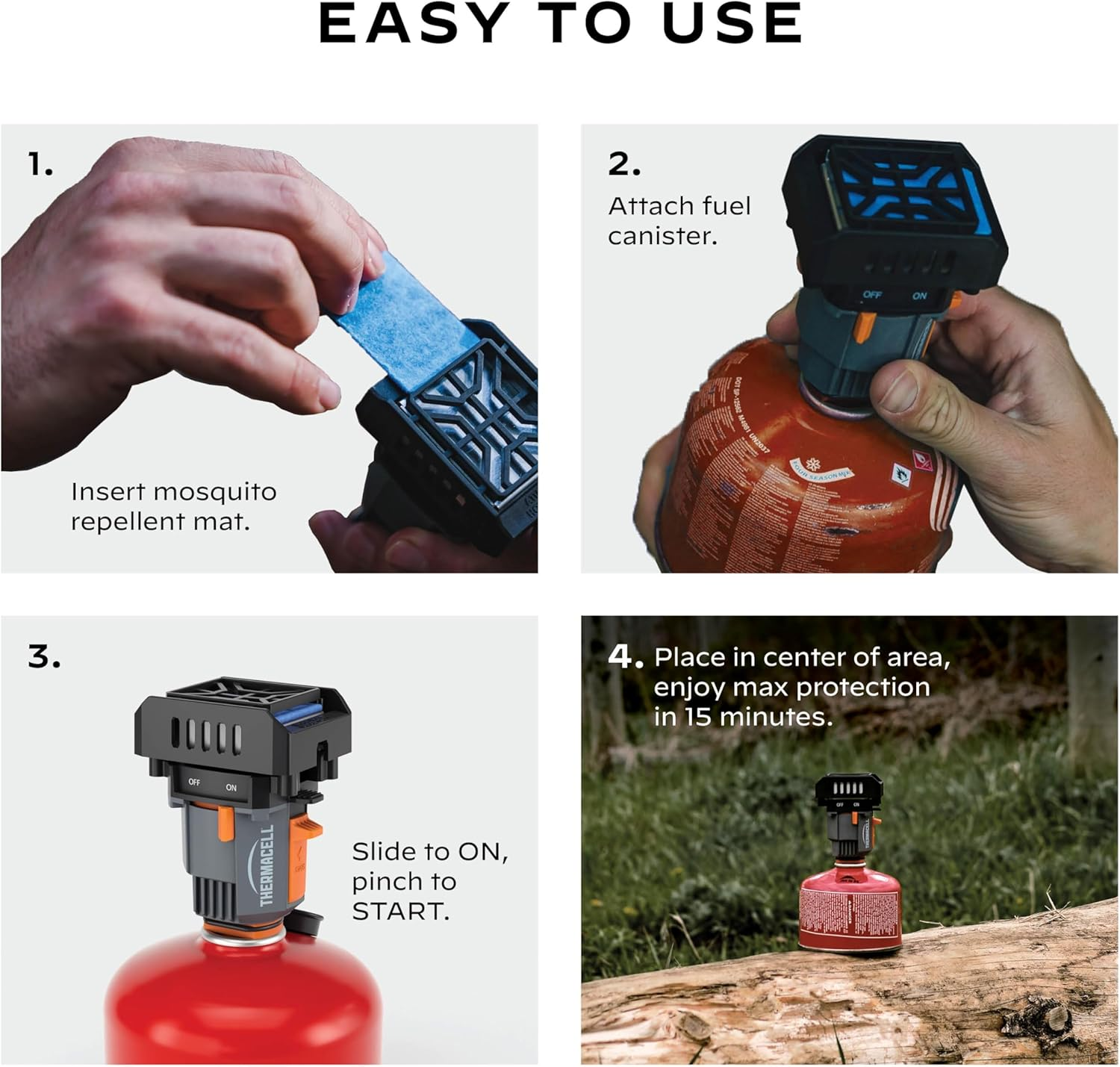 Thermacell Mosquito Repeller Refills, 24-Hour Protection, 21M&sup2; Area of Coverage, Scent-Free, Compatible with the Backpacker, Pack of 6 Mats image number 6