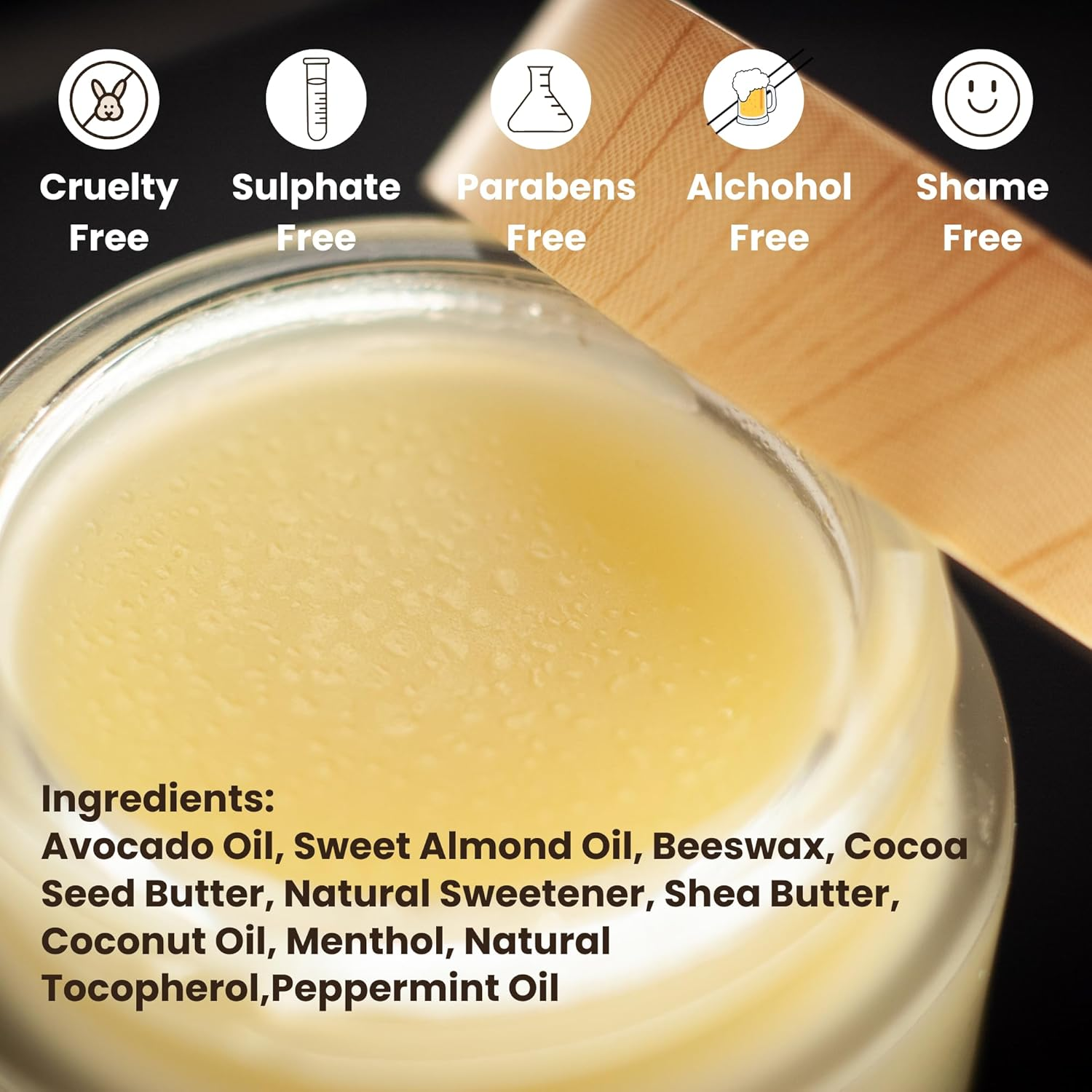 Tingle Cream - Sensation Balm - 30Gms for Rose Bud, Menthol, Peppermint, Cooling Touch for Awakening - Made of Organic Ingredients Such as Shea Butter, Cocoa Butter and Coconut Oil, Banana Passion image number 3