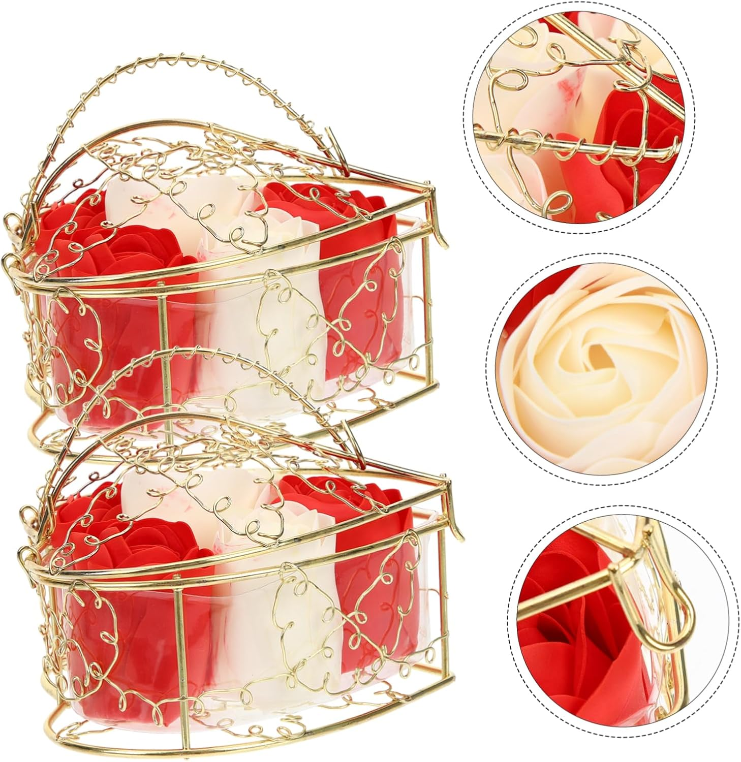 ABOOFAN Floral Scented Soap Flower Rose Soap Box for Valentine'S Day Anniversary and Mother'S Day Romantic Decorative Bath Flowers image number 3