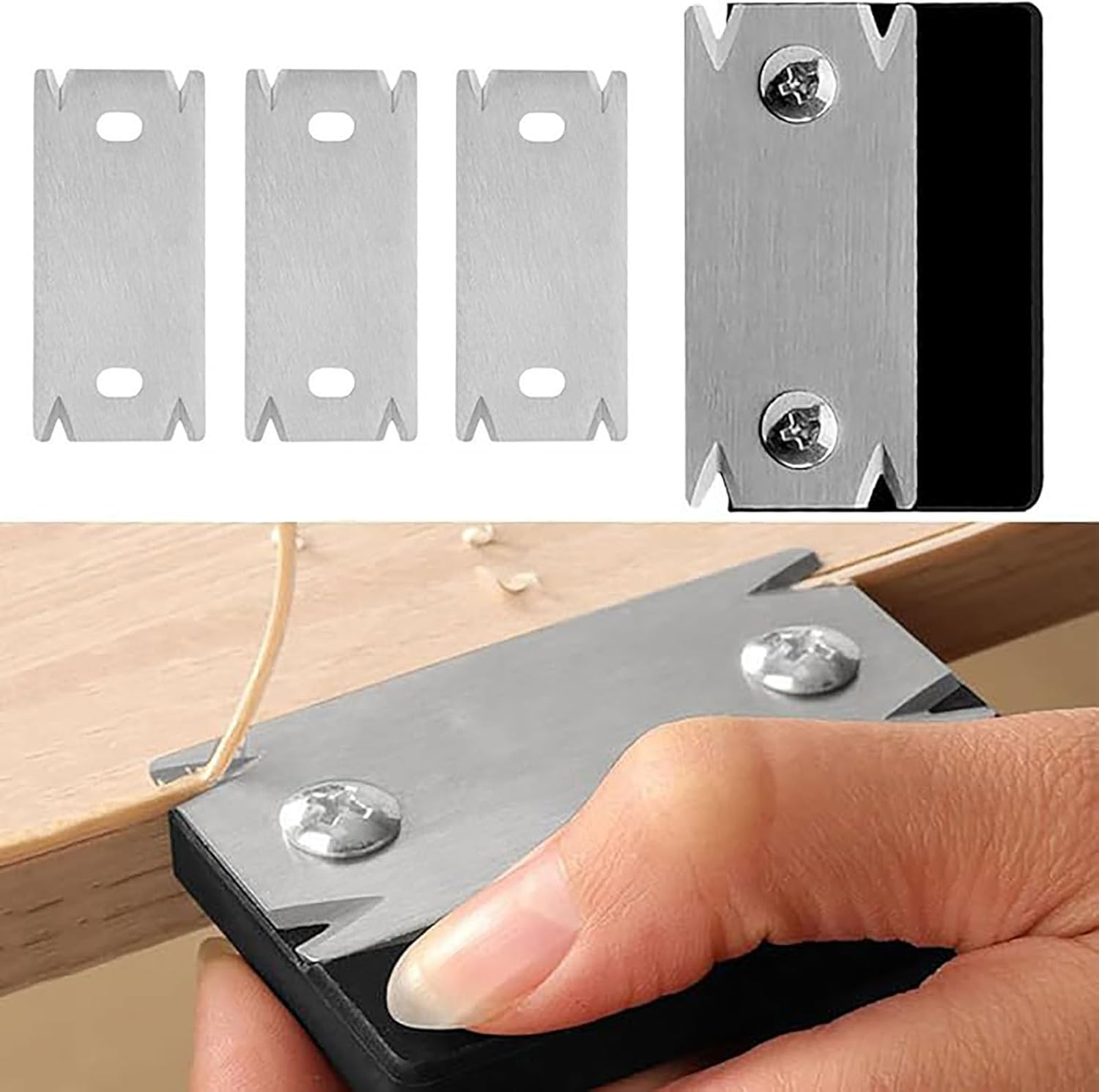 YAKESD Mini Edge Banding Trimmer Tool-Portable Hand Planer Cutter for Woodworking Deburring with 3 Reversible Blade for PVC ABS Melamine - Ideal Veneer Edge Bander for Burrs image number 1