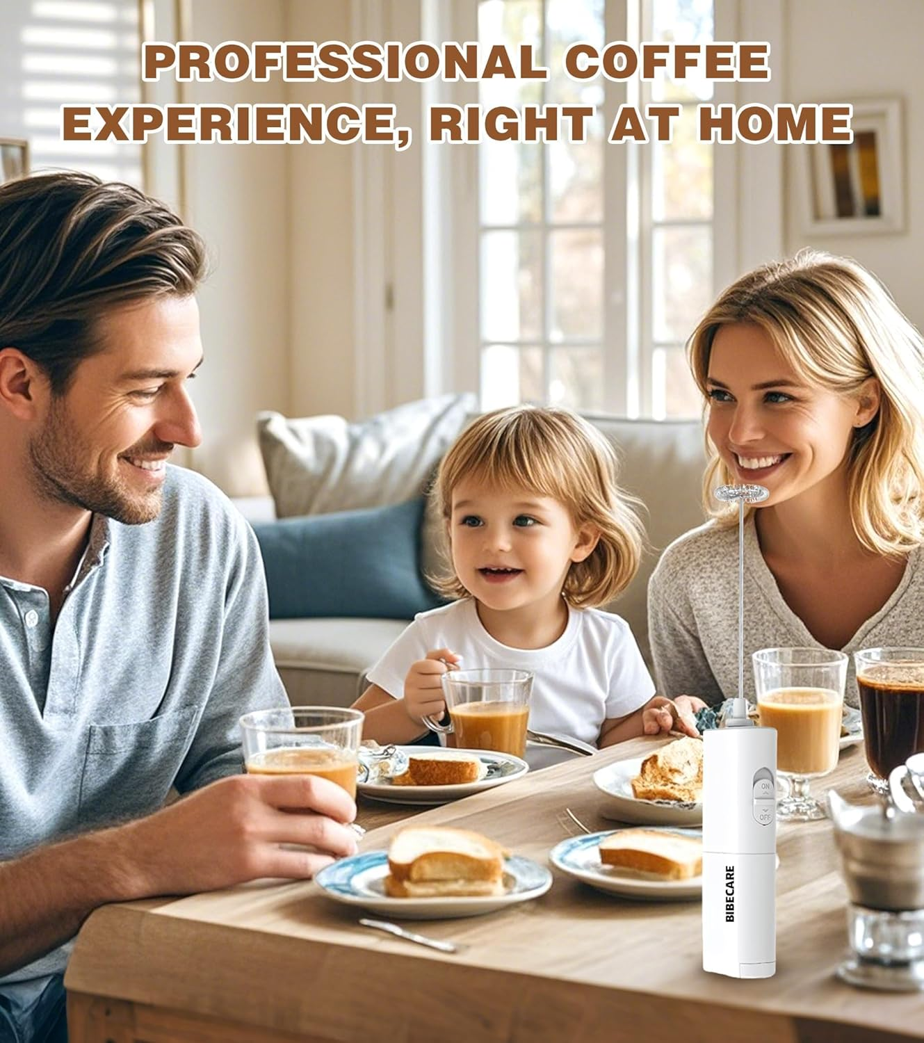 Milk Frother Handheld Powerful Mixer Mini Hand Blender for Perfect Lattes, Cappuccinos More-Portable Stainless Steel Whisk, Ideal for Frappe, Hot Chocolate, Coffee Creamer&Matcha