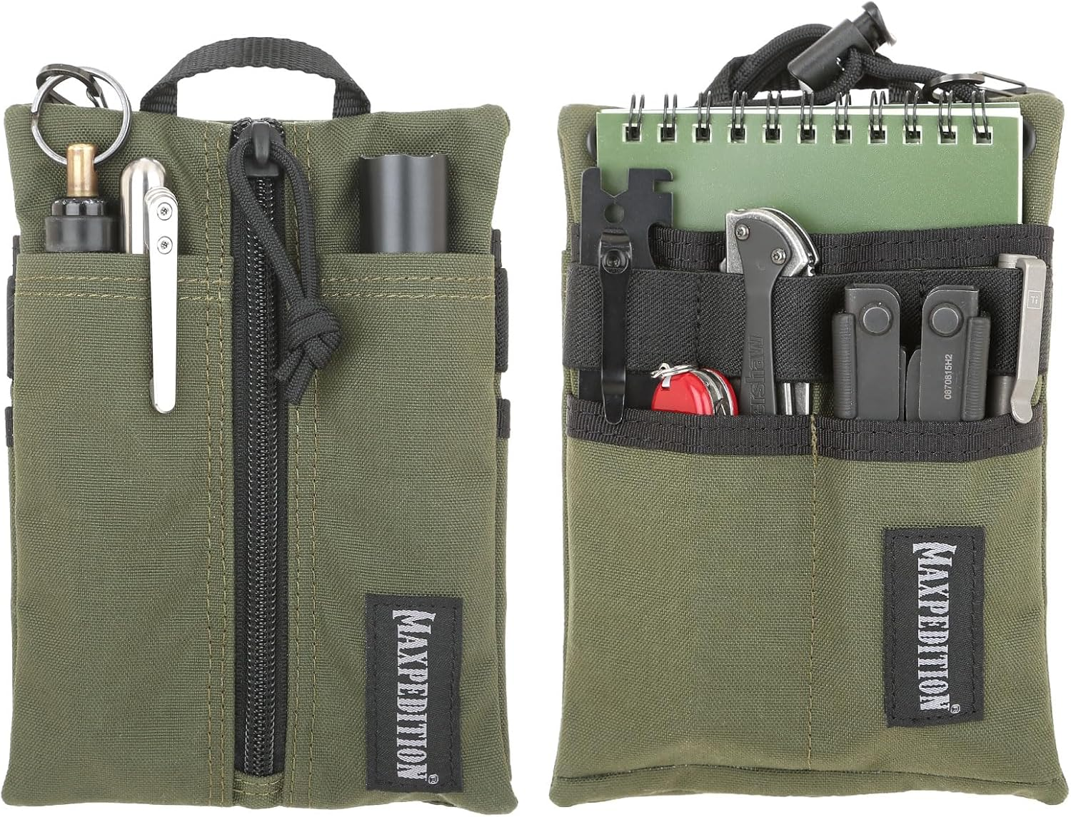 MAXPEDITION Platy Pocket Organizer, Durable EDC Tool Pouch for Men, Neck Wallet with Paracord Lanyard, Holds Flashlight, Multitool, Pen, Notebook