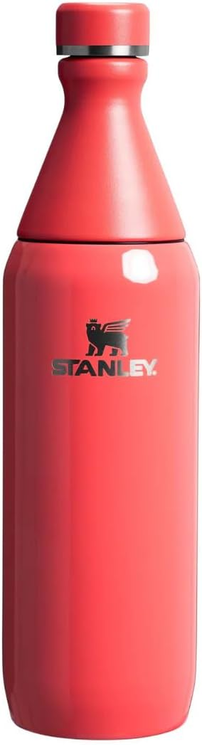 Stanley All Day Slim Bottle 20 Oz | Leakproof Twist on Lid | Slim Design for Travel and Gym | Insulated Stainless Steel Water Bottle | Bpa-Free | Rose Quartz