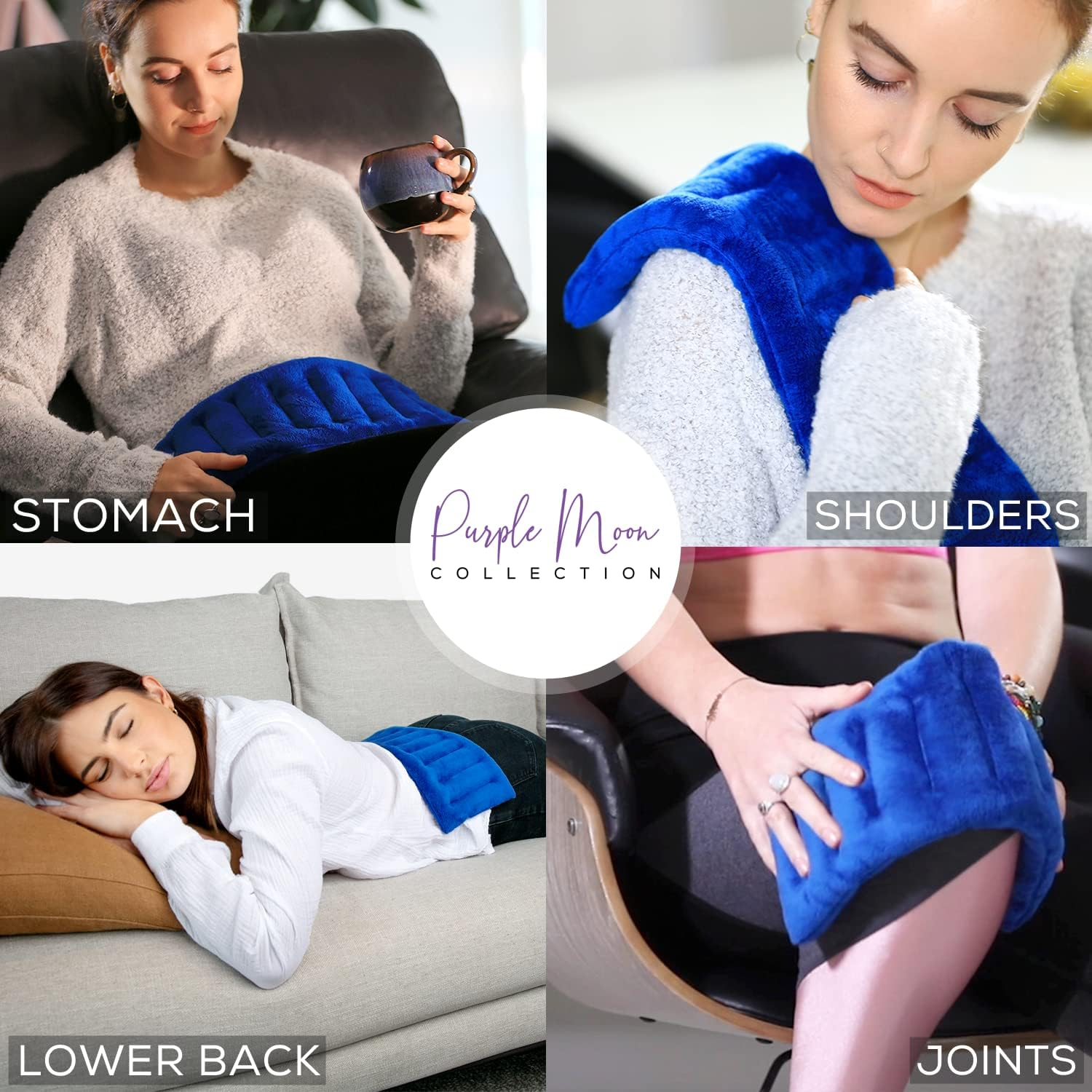 Microwavable Heat Pack for Pain Relief &ndash; Small Wheat Bag Heating Pad &ndash; Reusable Hot Compress for Cramps, Stress Relief & Muscle Relaxation &ndash; Targeted Neck & Shoulder Comfort - Gray image number 4