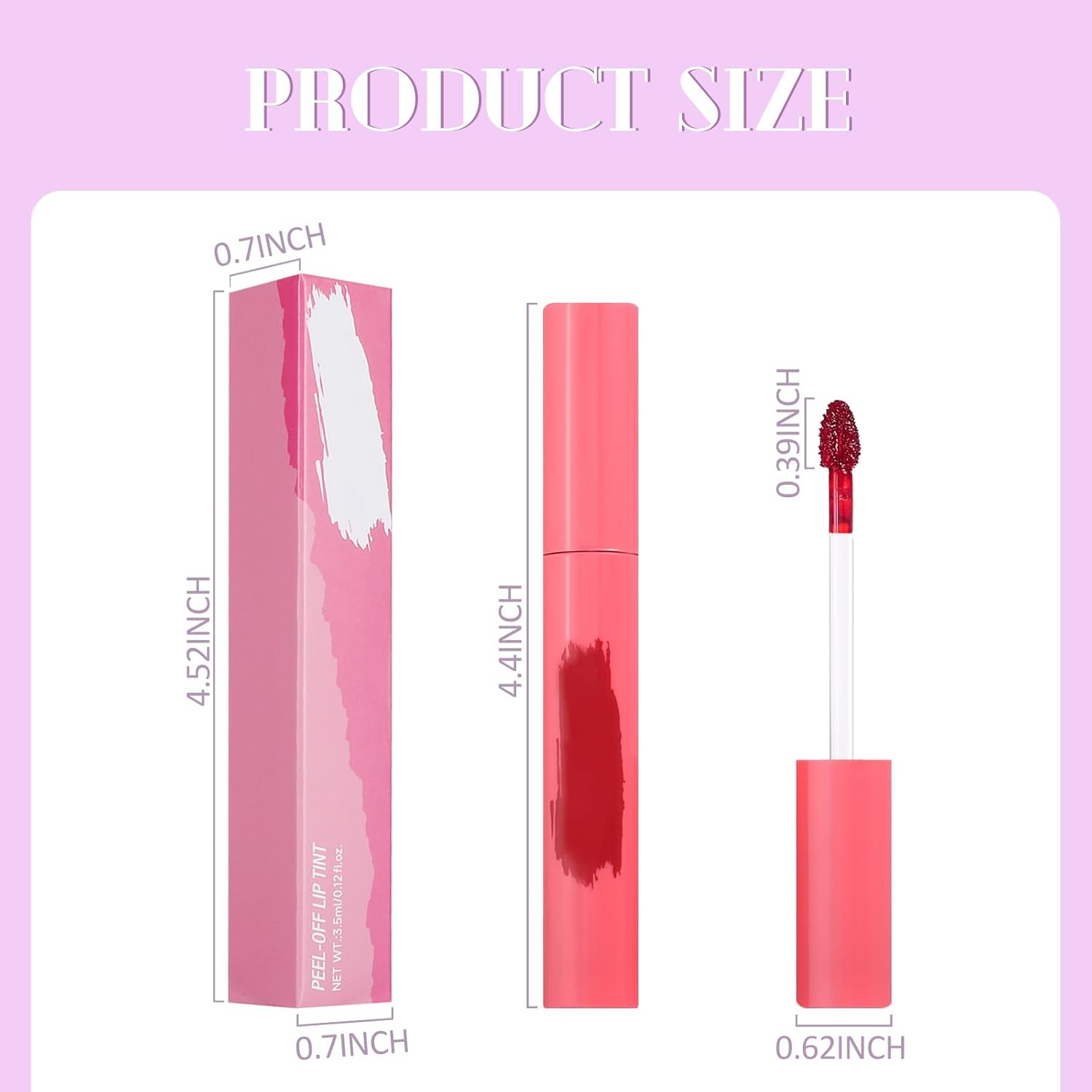 Peel off Lip Liner Stain, Peel off Tattoo Lip Tint, Peel off Lip Stain with Matte Finish, Waterproof, Long Lasting, Transfer Proof Red Lip Tint, Highly Pigmented Color, Non-Stick Cup Lip Stain