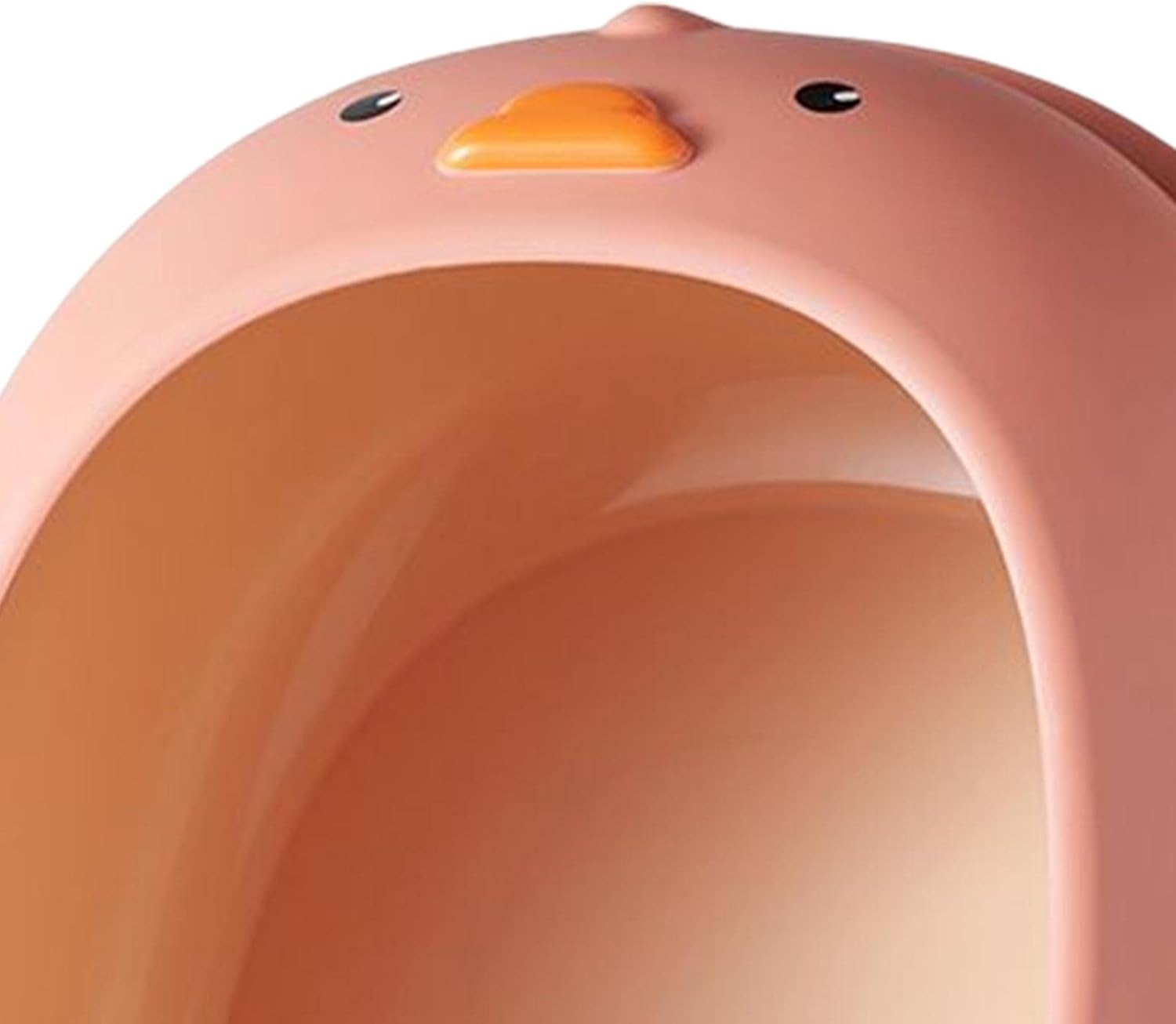 Cat Litter Boxes Indoor Cats Semi Open Portable Cartoon Duck Shape Cat Litter Pan Cat Sandbox Cat Bedpan for Sand Box Supplies Rabbit Kitty, Green (Color : Pink) image number 3