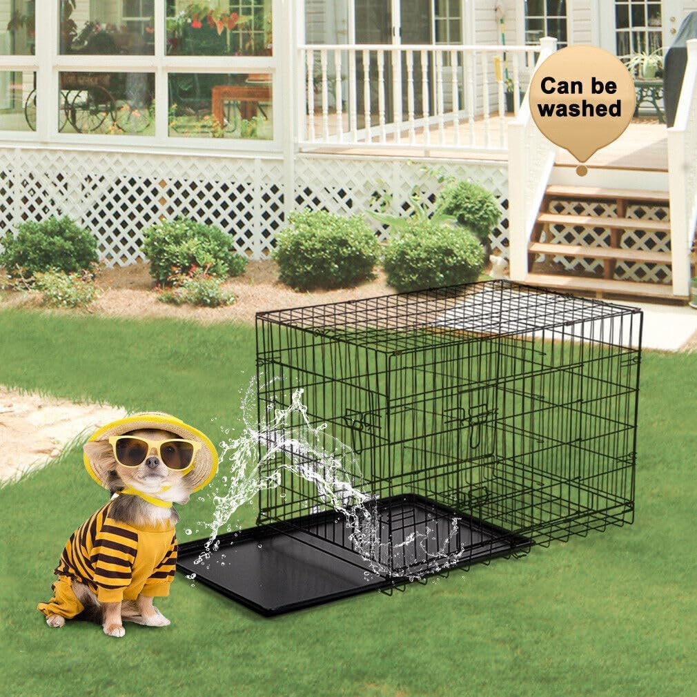 Salesbay 24Inch Collapsible Pet Dog Cage Metal Kennel Portable Cat Rabbit House image number 3
