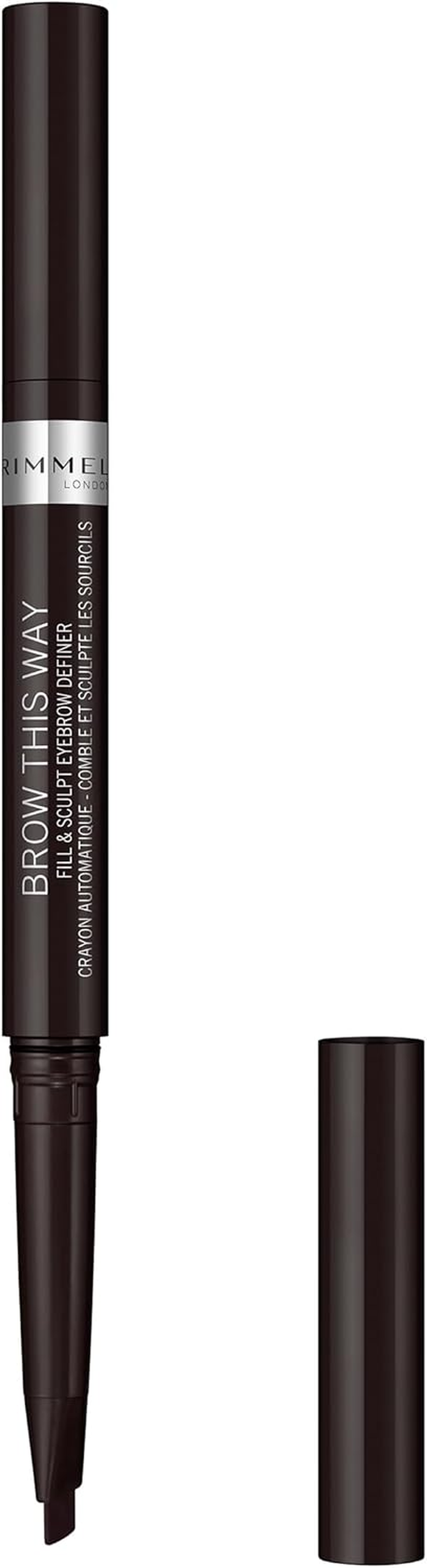Rimmel Brow This Way Fill & Sculpt Eyebrow Definer, 004 Soft Black image number 5