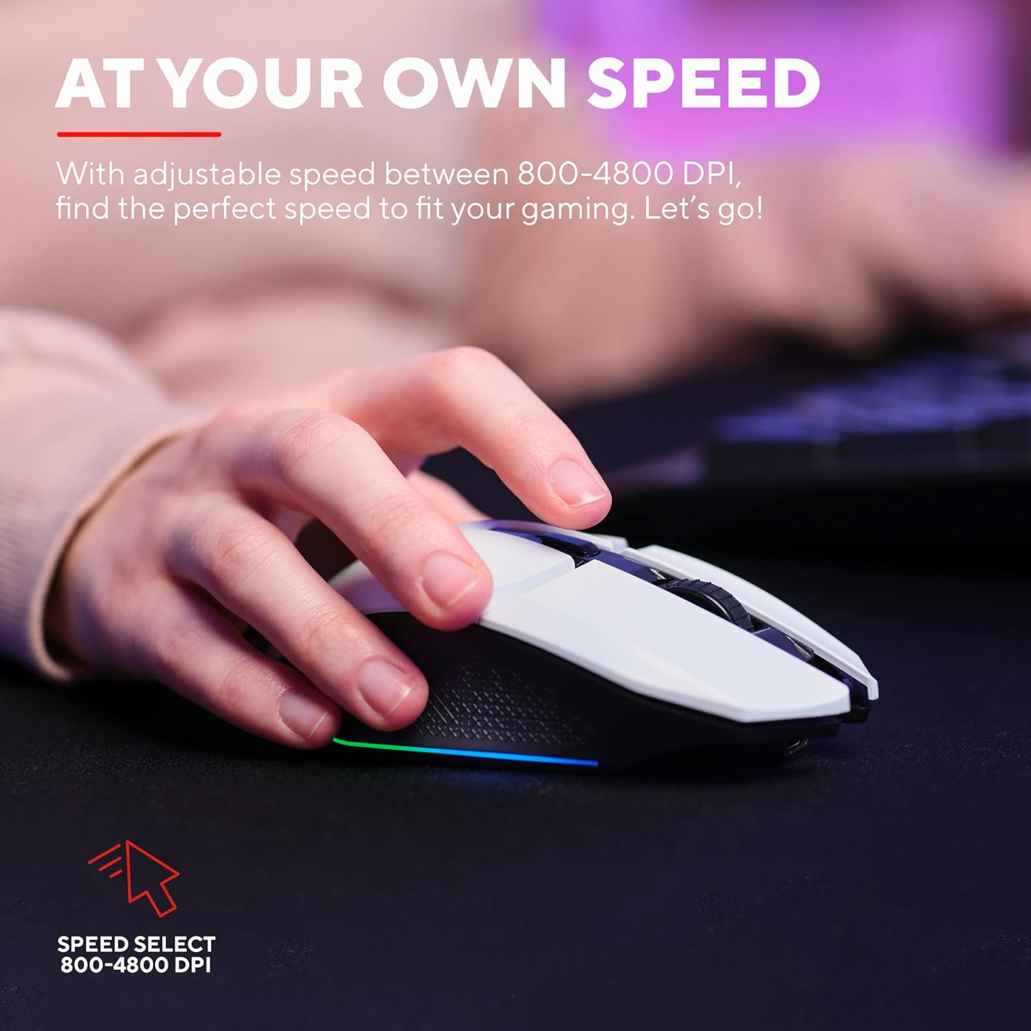 Trust Gaming GXT 794W 3-In-1 TKL Gaming Mouse and Keyboard Kit, Italian QWERTY Layout, Recycled Plastic Keyboard, Wireless Mouse 80 Hours Runtime, Mat, RGB PC Gamer Bundle Pack, White image number 2