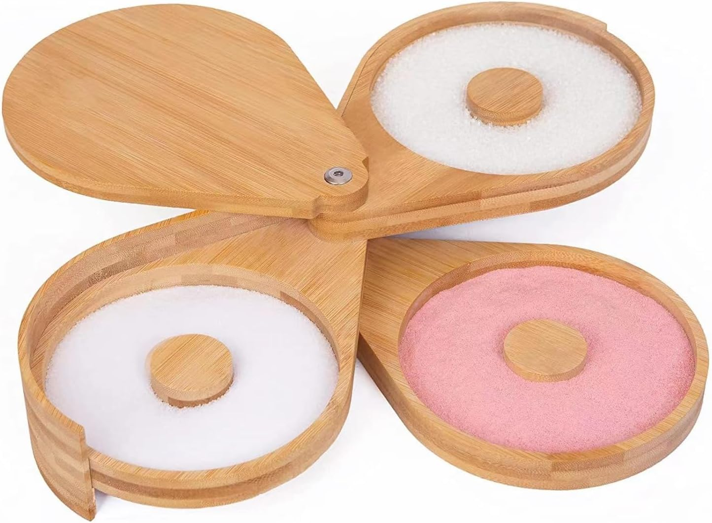 3 Tier Bamboo Margarita Salt Rimmer Set Perfect Bar Glass Rimmer for Cocktails and Margaritas - Includes Salt and Sugar Rimming Options Ideal for Cocktail Lovers and Bartenders(Bamboo Wood) image number 4