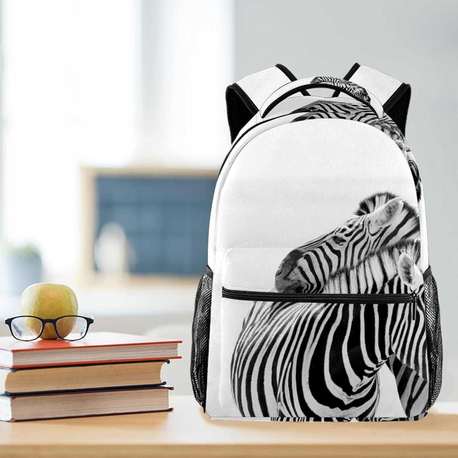 Zebra Backpack Students Shoulder Bags Travel Bag College School Tote Backpacks image number 3