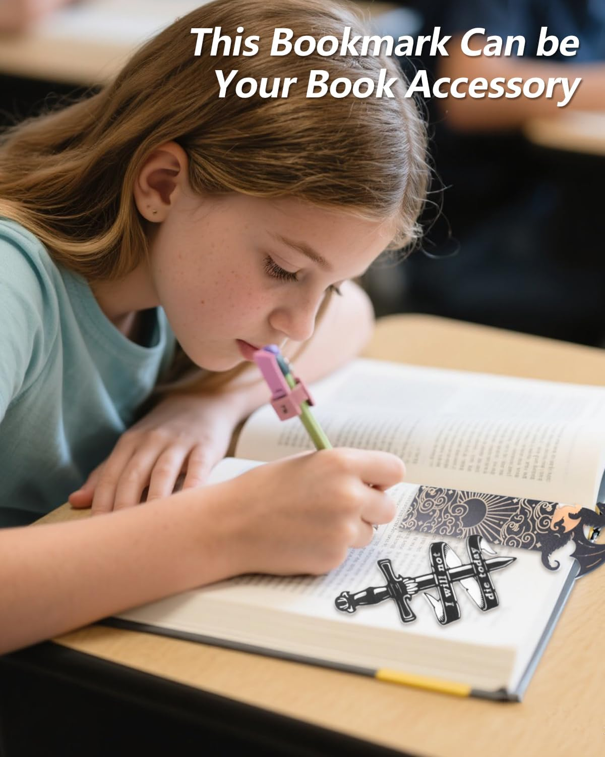 2PCS Fourth Wing Bookmark, Flying Dragon Bookmarks Reading Marks Books Cool Book Marks for Reading Men Women Book Accessories, Presents for Books Lovers (Style 1) image number 6