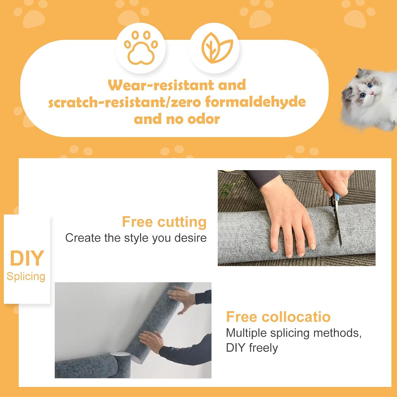 ​​​Scratching Post for Cats, Scratching Post, Small Cat Scratching Post, Cat Scratching Post, Cat Scratching Post, Cat Scratching Post (Side Mounting, 12 X 50 Cm)