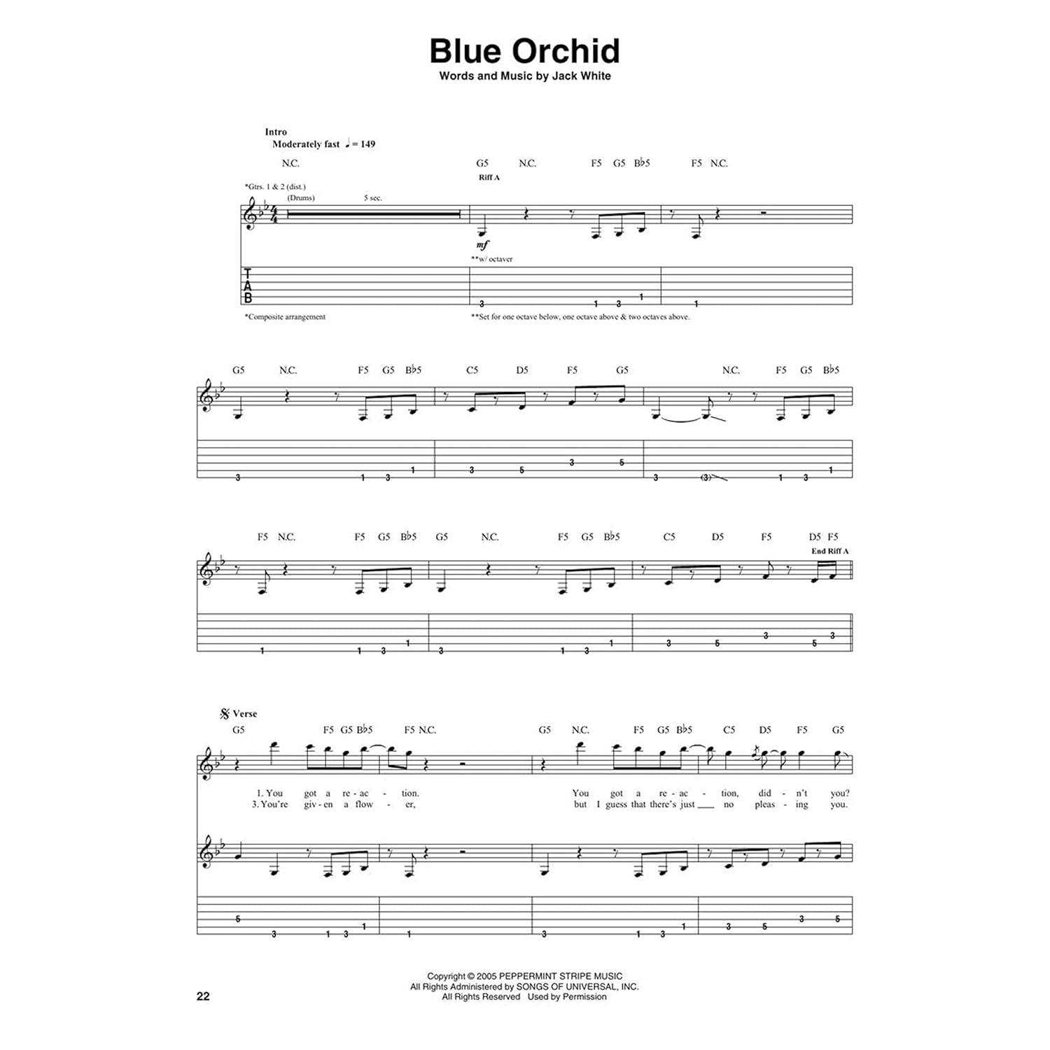Selections from the White Stripes Greatest Hits Guitar Transcriptions image number 3