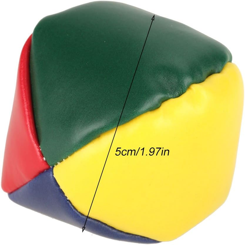 3PCS Juggling Balls, Leather round Balls Baby Juggling Ball Fun Circus Beginners Learning Prop Small Sandbag Toy Set for 1+ image number 4