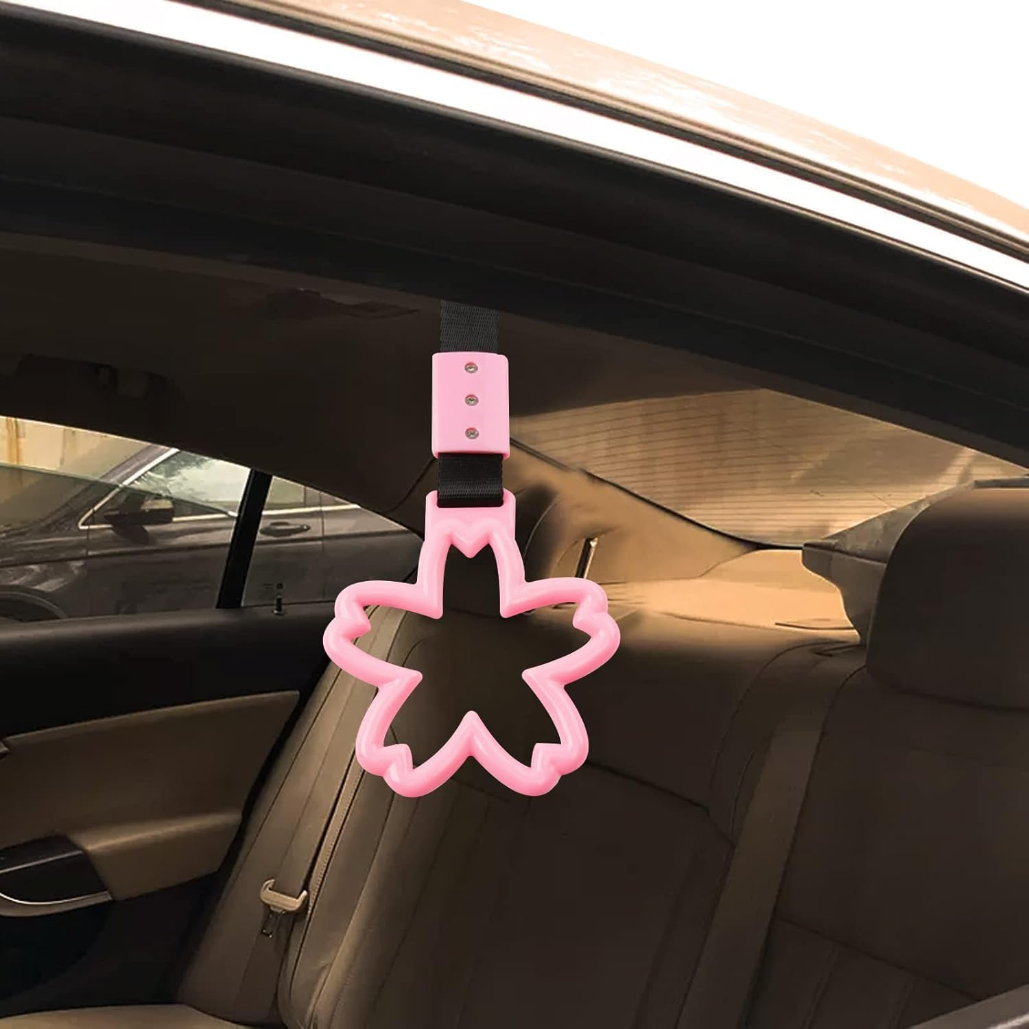 2 - Piece Set of Car Handle Rings, Used for Cherry Blossom - Shaped Handle Straps on Subways and Buses, Automobile Exterior Accessories