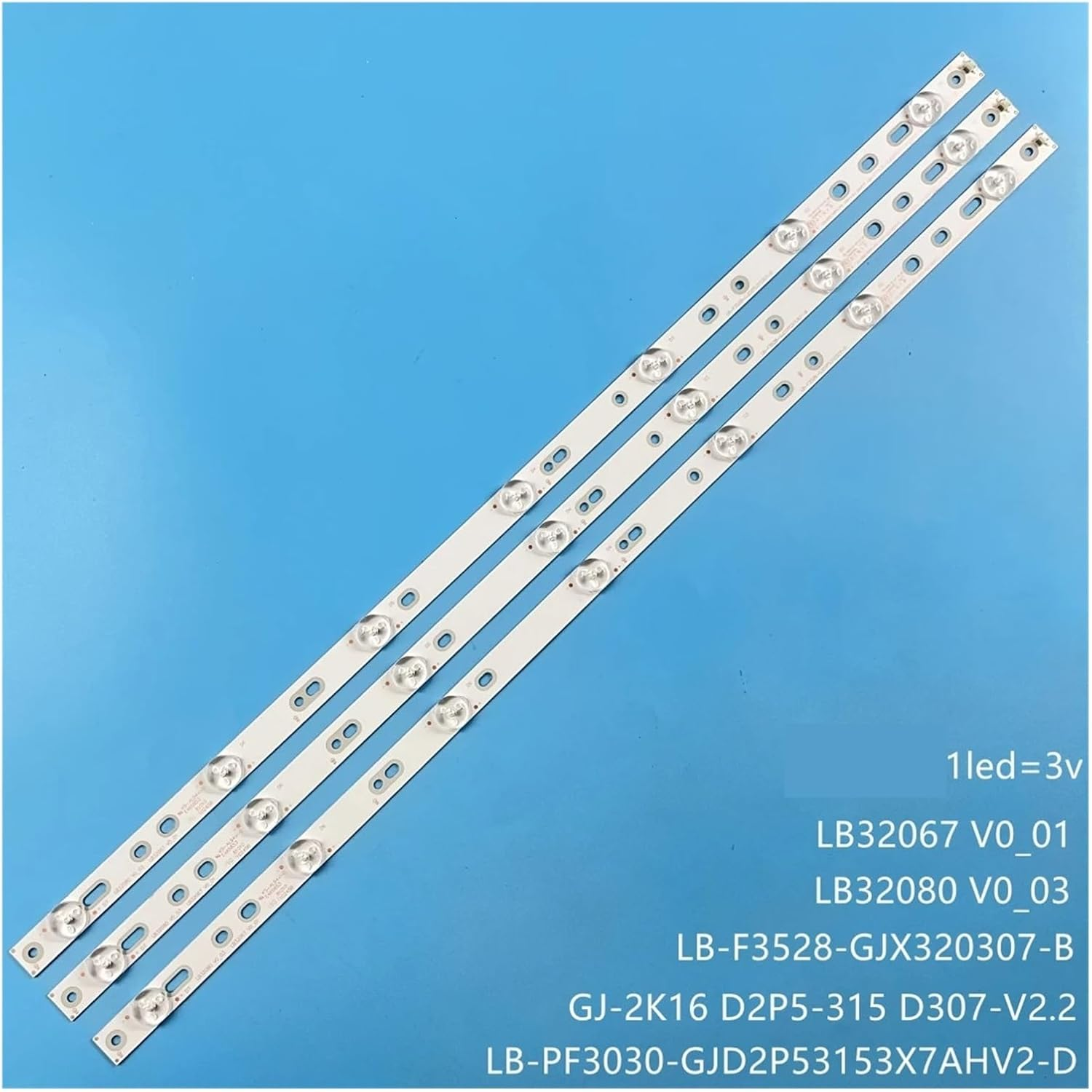 GJ 2K15 D2P5 315 D307 V1 LED Backlight Strip for 32PFT4100 32PHH4100 32LH500D 32PFT5500 32PFH4100 32PFH4309 32PHT4319 32PFK4309 (Color : 2 Lot) - 1 Lot image number 3