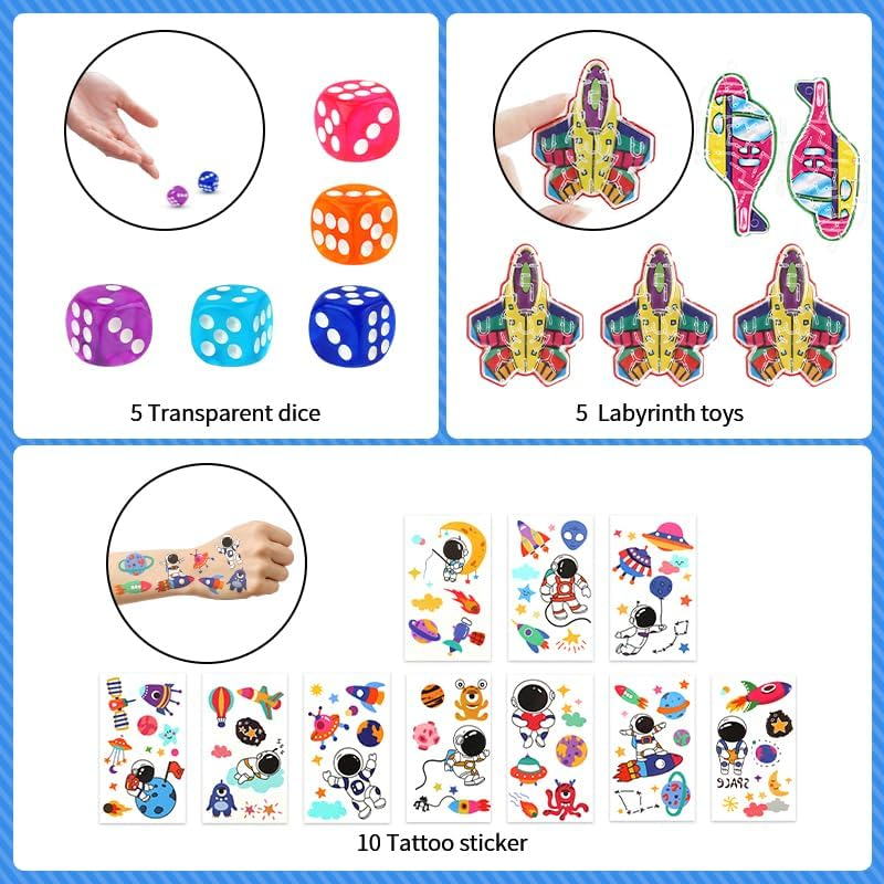 120PCS Party Favors for Kids 4-8, Birthday Gift Toys, Goodie Bag Stuffers, Treasure Box Carnival Prizes, Gifts Classroom, Pinata Bags Filler Boys and Girls