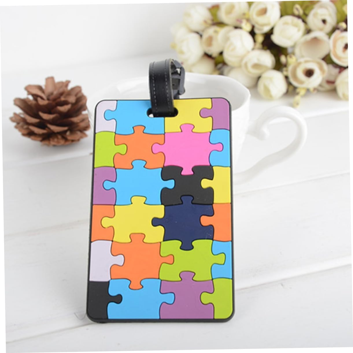 BUTIFULSIC 8Pcs Korean Version Luggage Tag Travel Accessories Baggage Labels Bright PVC Id Tags for Suitcases image number 2