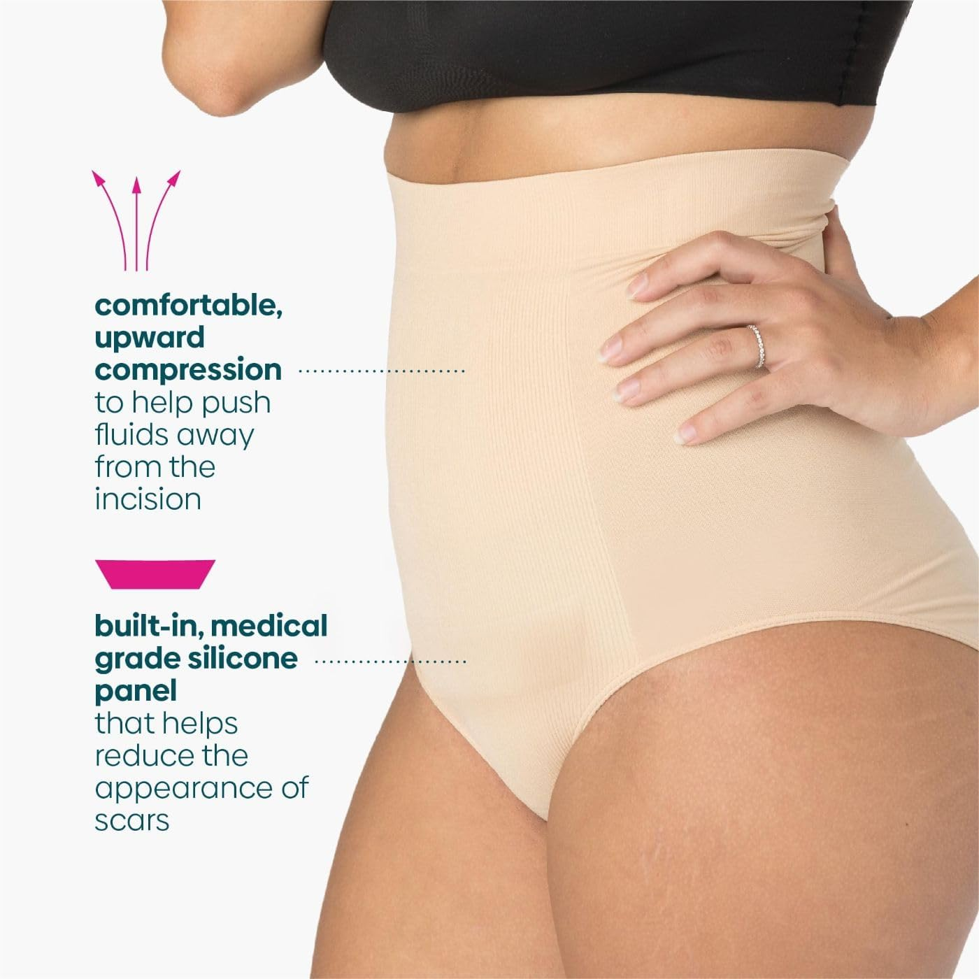 Upspring C-Panty C-Section Recovery Underwear with Silicone Panel for Incision Care image number 6