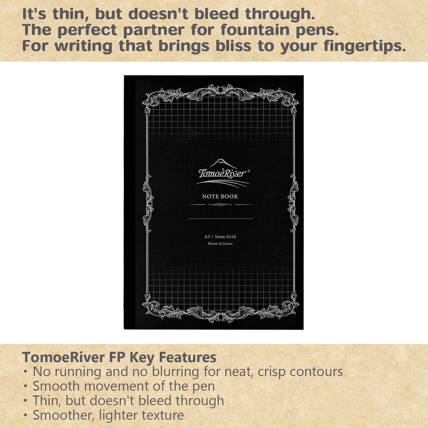 SAKAE Technical Paper, Sakae Technical Paper, Soft Cover Notebook, A5, Tomoe River FP, 2.0 Oz (52 G), White 160P, 0.2 Inch (5 Mm) Square, SR-A5NB-HW image number 6