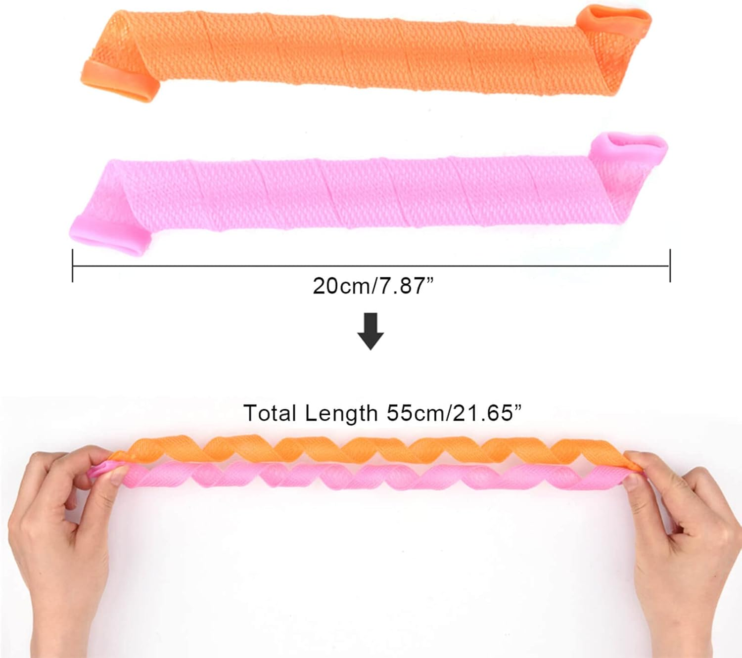 (30PCS 55Cm/21.65") - Orgrimmar Magic Hair Curlers Curls Styling Kit, DIY No Heat Hair Curlers for Extra Long Hair up to 22" (55 Cm) (30PCS 55Cm/21.65") image number 4