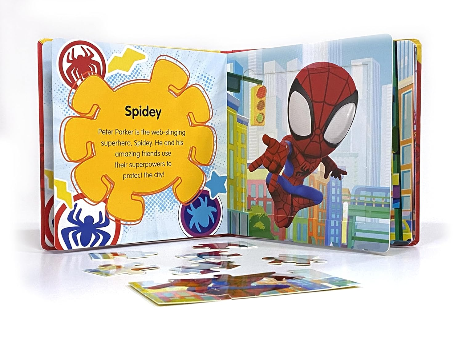 Marvel Spidey and His Amazing Friends My First Puzzle Book - Jigsaw Puzzles for Kids, 10-Page Board Book, 5 Puzzles to Enjoy: Jigsaw Book for Kids Children Toddlers Ages 3+ image number 6