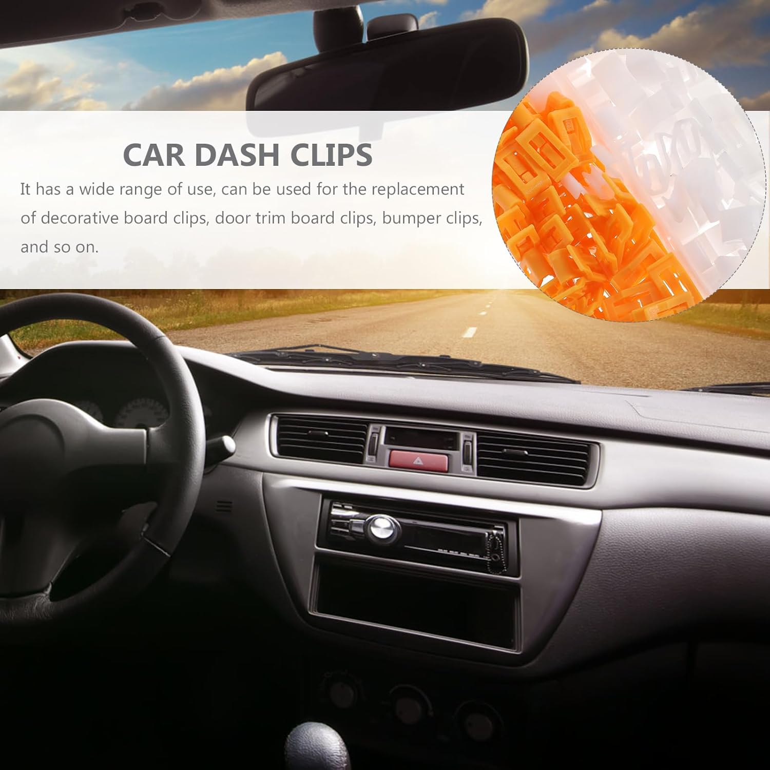 Angoily Retainer Buckle Clip Trim, 270PCS ABS Dashboard Retainer Clips Buckle Decor Body Trim Retainer Bezel Clip Center Auto Parts Front Console Trim Dashboard Trim Clip Center Console Clip Car image number 5