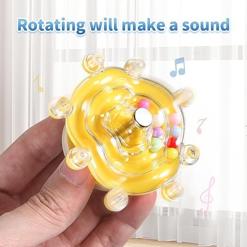 Fokmuaex 2 Pack Natural Wood Parrot Toys with Spinner Wheels - Interactive Bird Cage Accessories for Chewing, Exercise & Foraging, Colorful Spinning Rattles for Conures, Cockatiels, Parakeets image number 6