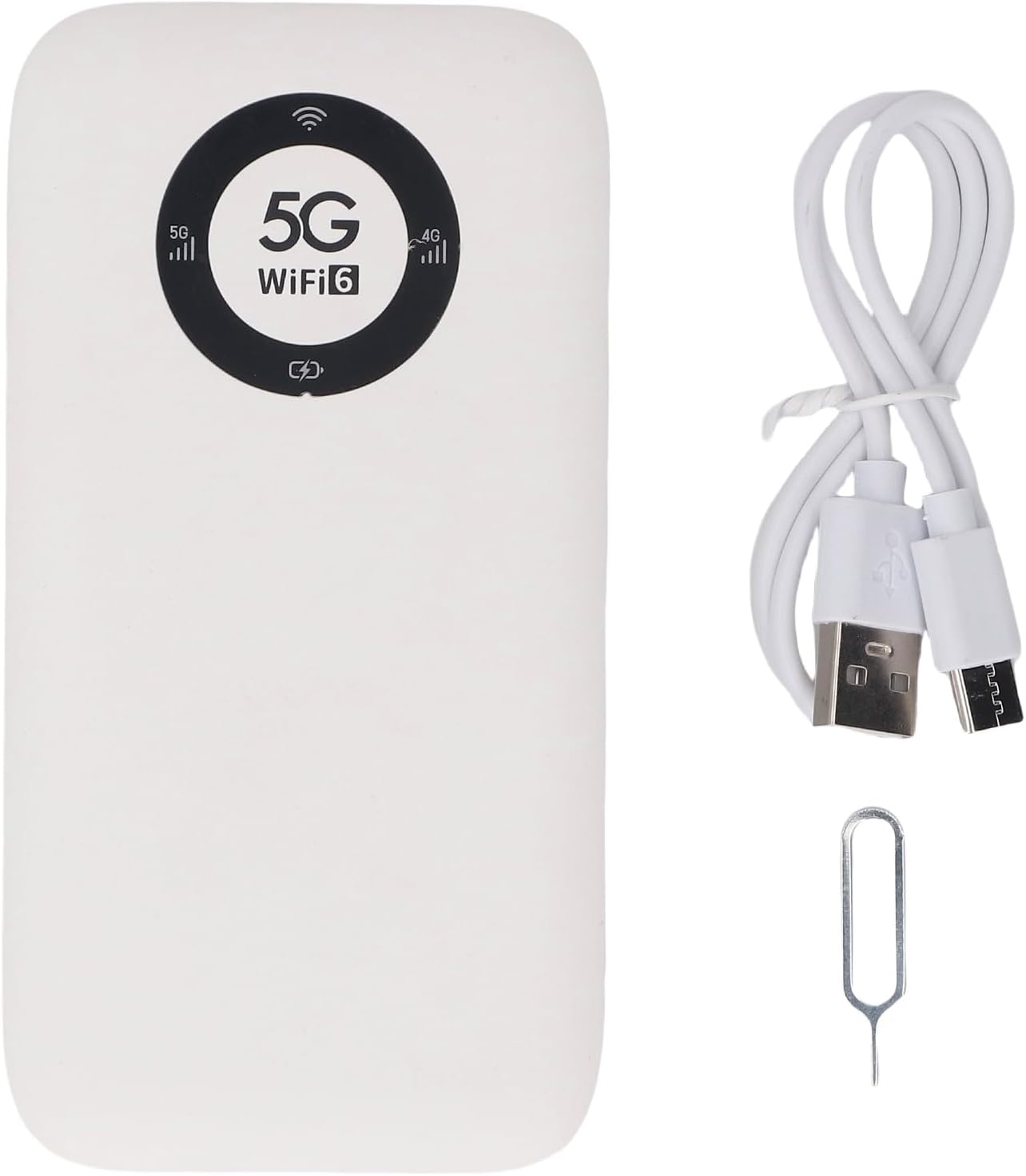 5G Mobile Hotspot, Wifi 6 Wireless Router with SIM Card Slot, 2.77Gbps DL 1.25Gbps UL, Band 5G Portable Travel Router for Home Travel Support 16 Users (Black)