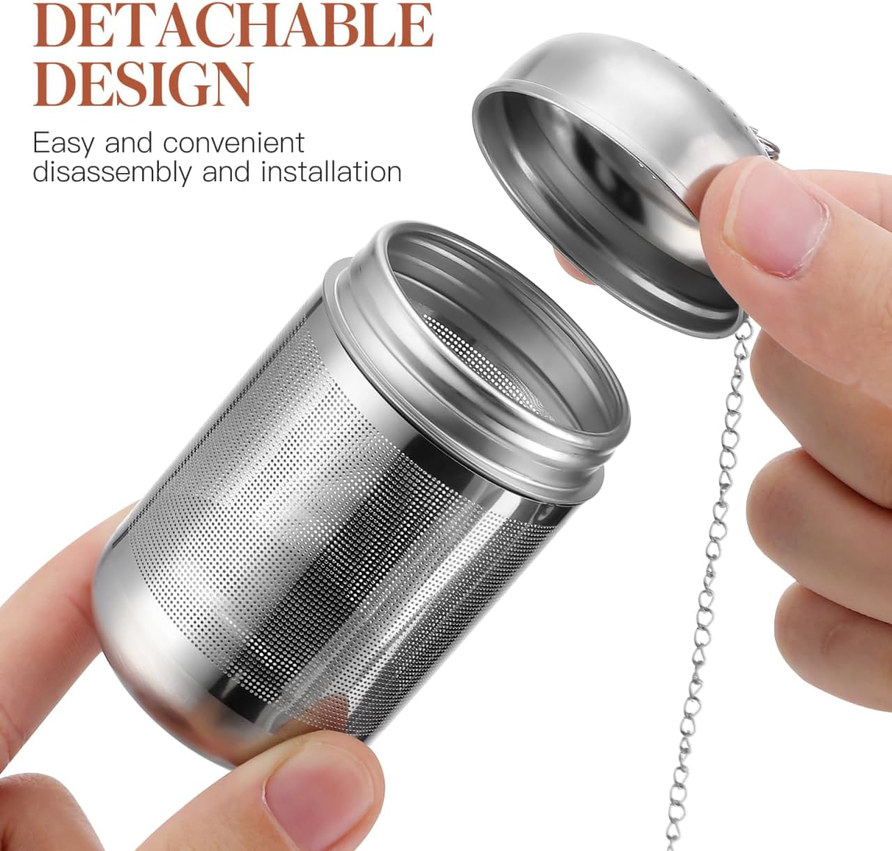 BESTOYARD Stainless Steel Seasoning 9.5Cm Ball Mesh Tea Filter, Spice Strainer for Cooking, Herb Infuser for Stews and Soups, Silver