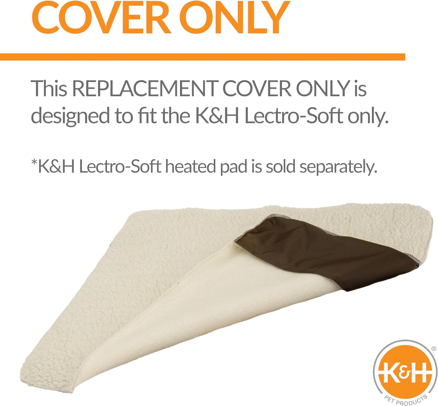 K&H Pet Products Lectro-Soft Outdoor Heated Dog & Cat Bed Replacement Cover, Fits K&H Lectro-Soft Large Beds (Heated Bed Sold Separately), Machine Washable Soft Fleece Cover - 36 X 25In image number 4