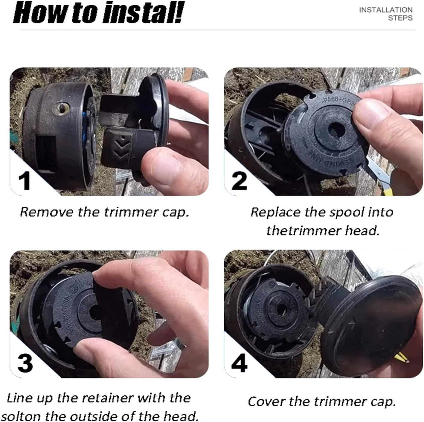 5Pcs Replacement Trimmer Spool Compatible with Hyper Tough,Weed Eater String Spool Line Compatible with Hyper Tough 20V Max Weed Wacker String Trimmer HT-19-401-003-06 & HT-19-401-003-07 image number 1